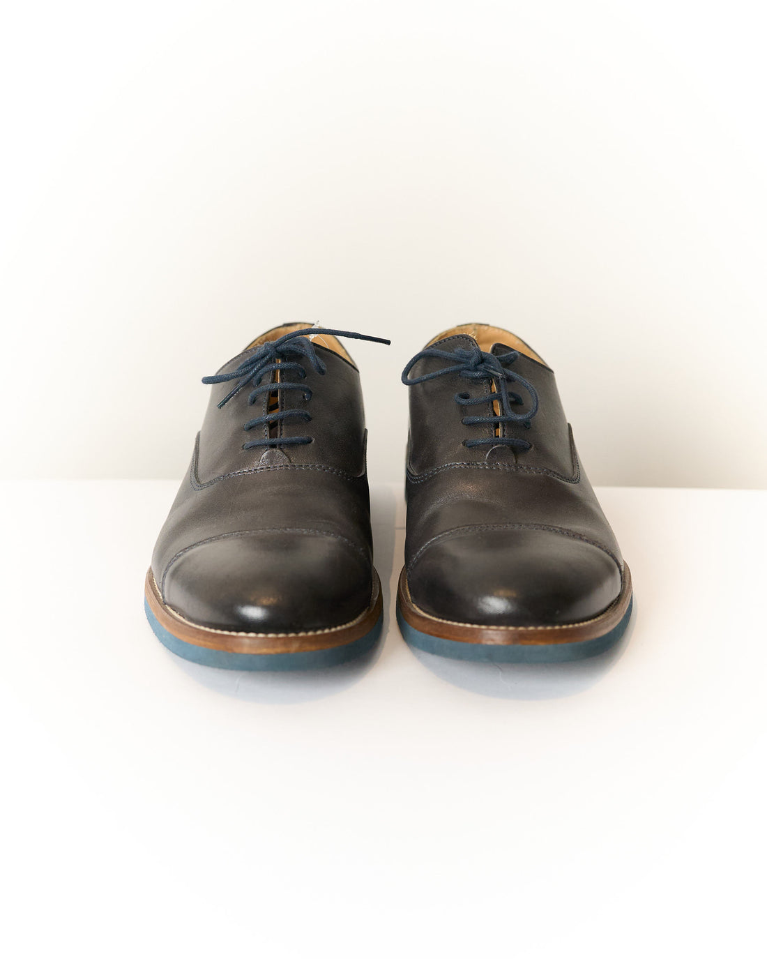 Baldinini Black Leather Derby Shoes