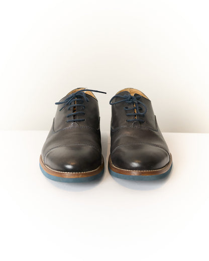 Baldinini Black Leather Derby Shoes