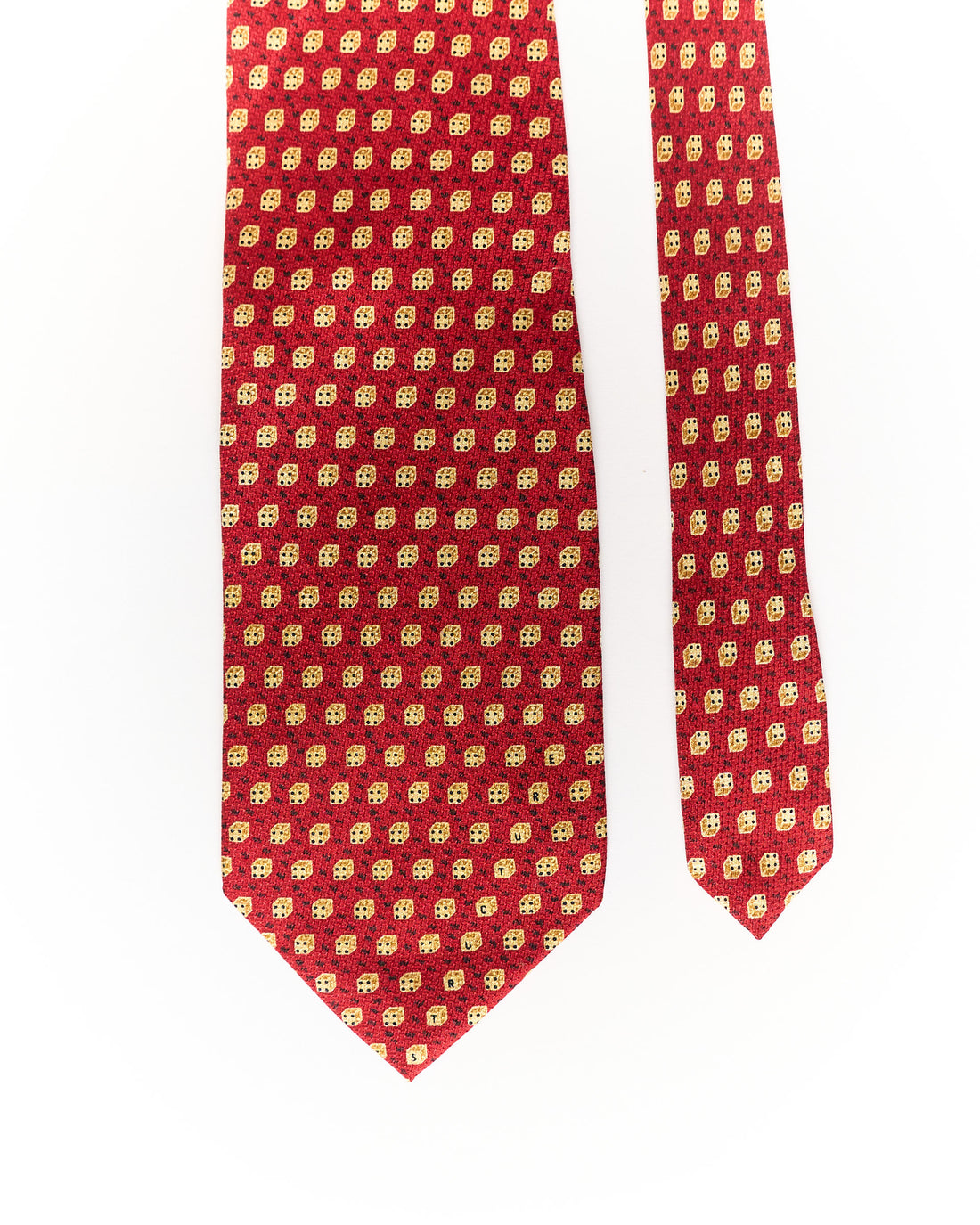 Obvious Red Dice Hand Made Silk Tie