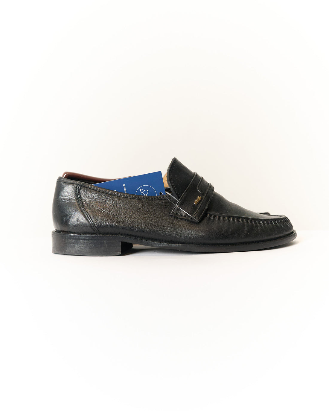 Franco Corso Black Leather Loafers