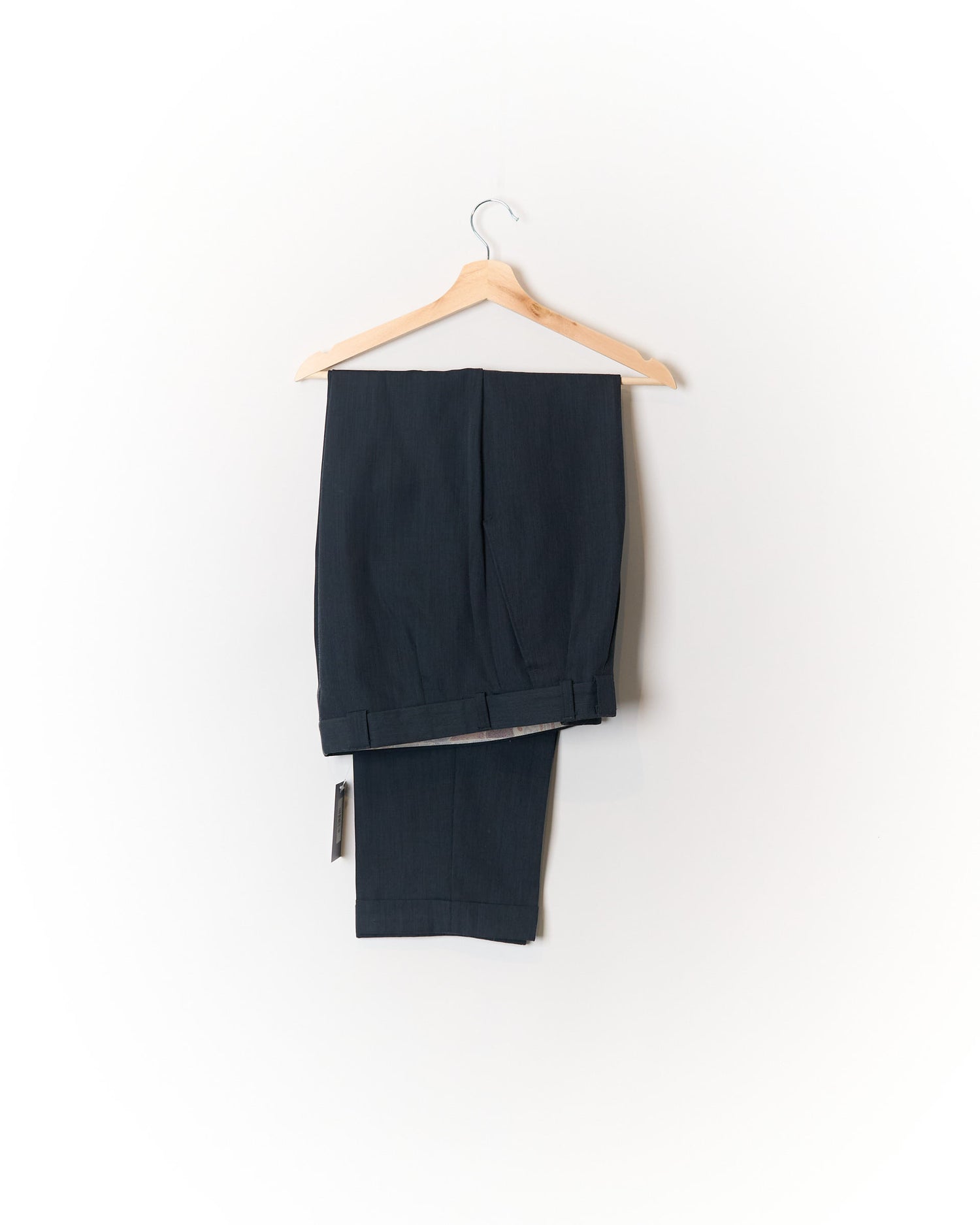 Cartouche Dark Grey Wide Leg Wool Chinos