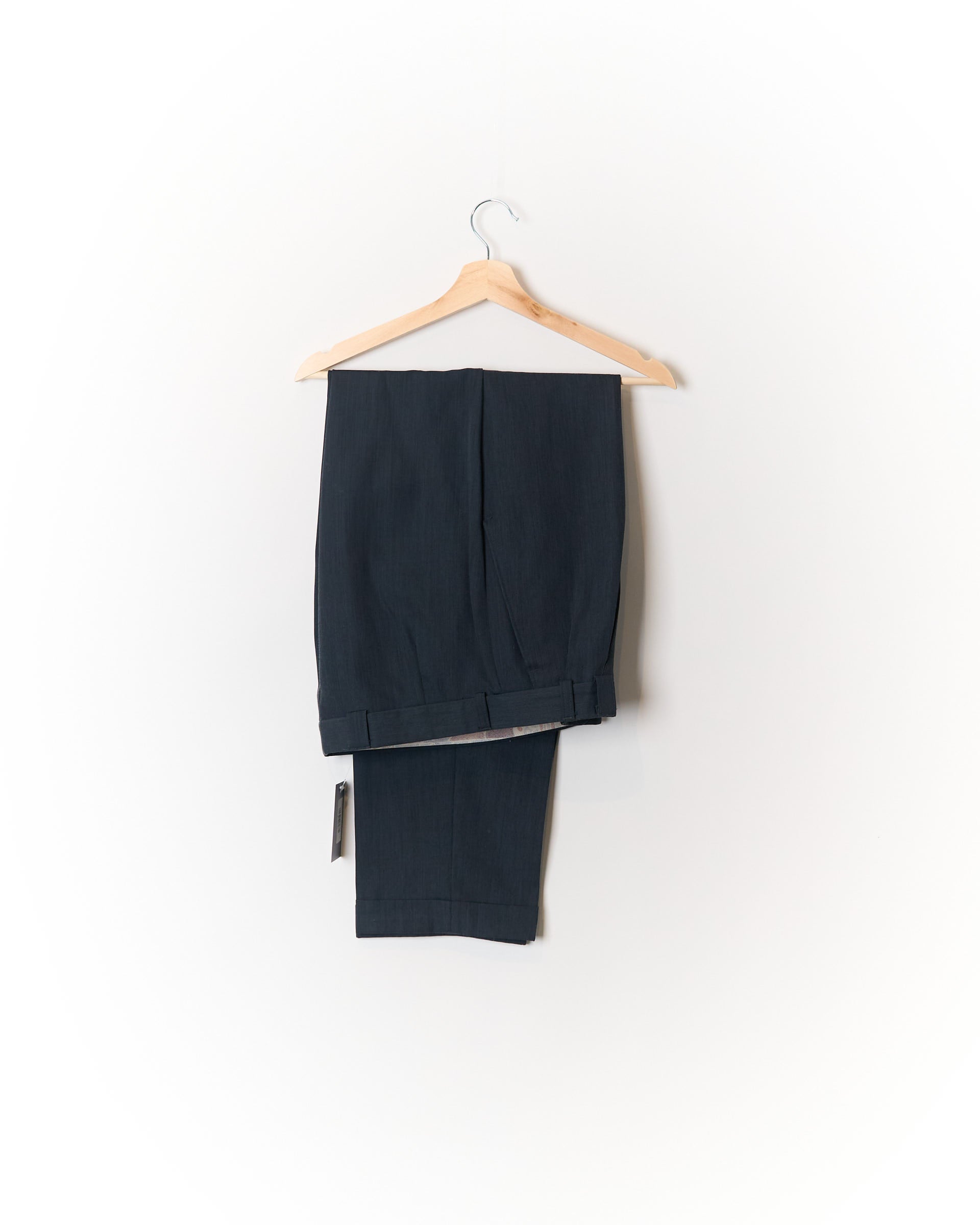 Cartouche Dark Grey Wide Leg Wool Chinos