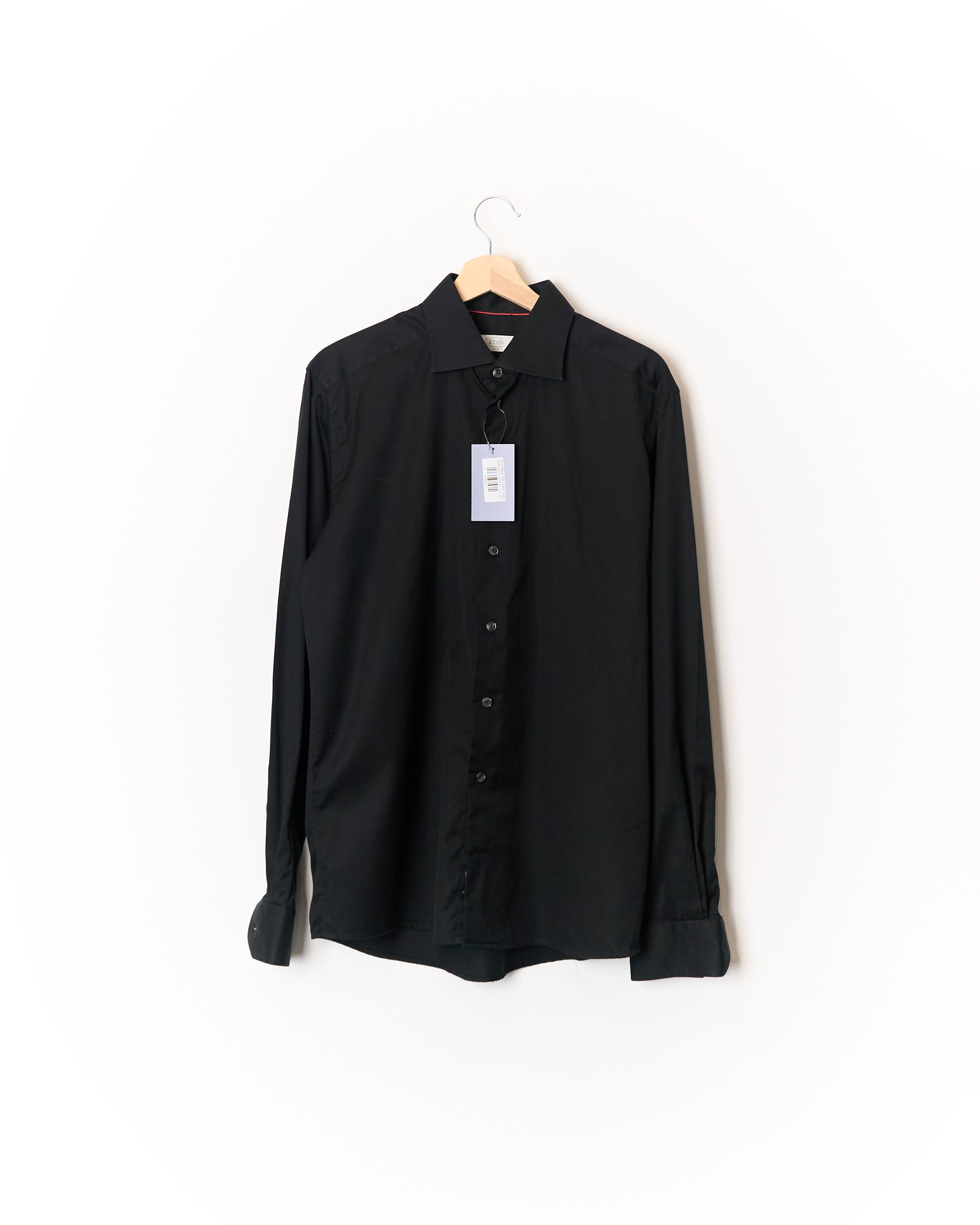 Eton Black Slim Cotton Shirt