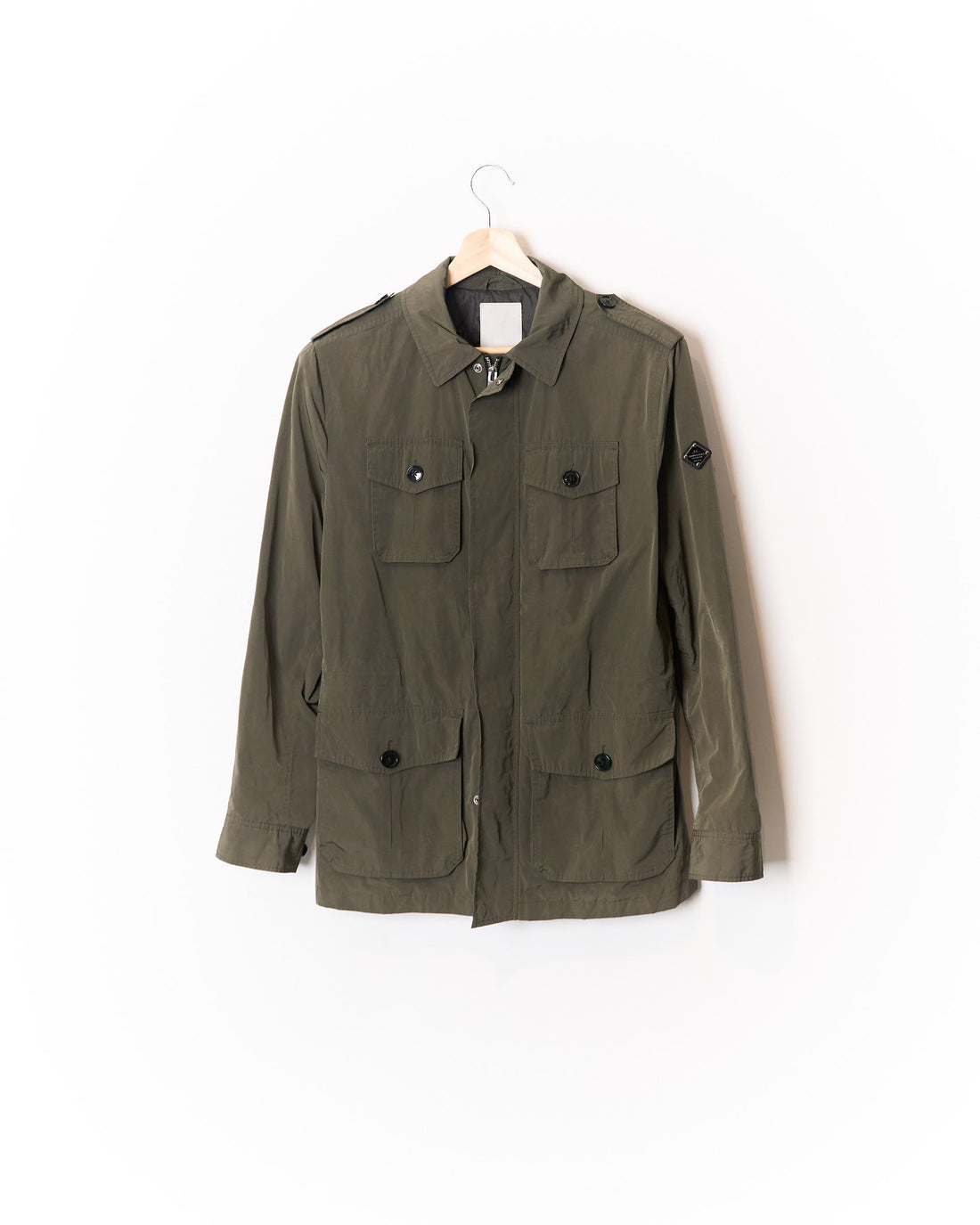 J. Lindeberg Army Green Foreman 62 Peach Memo Full Zip Wind Jacket