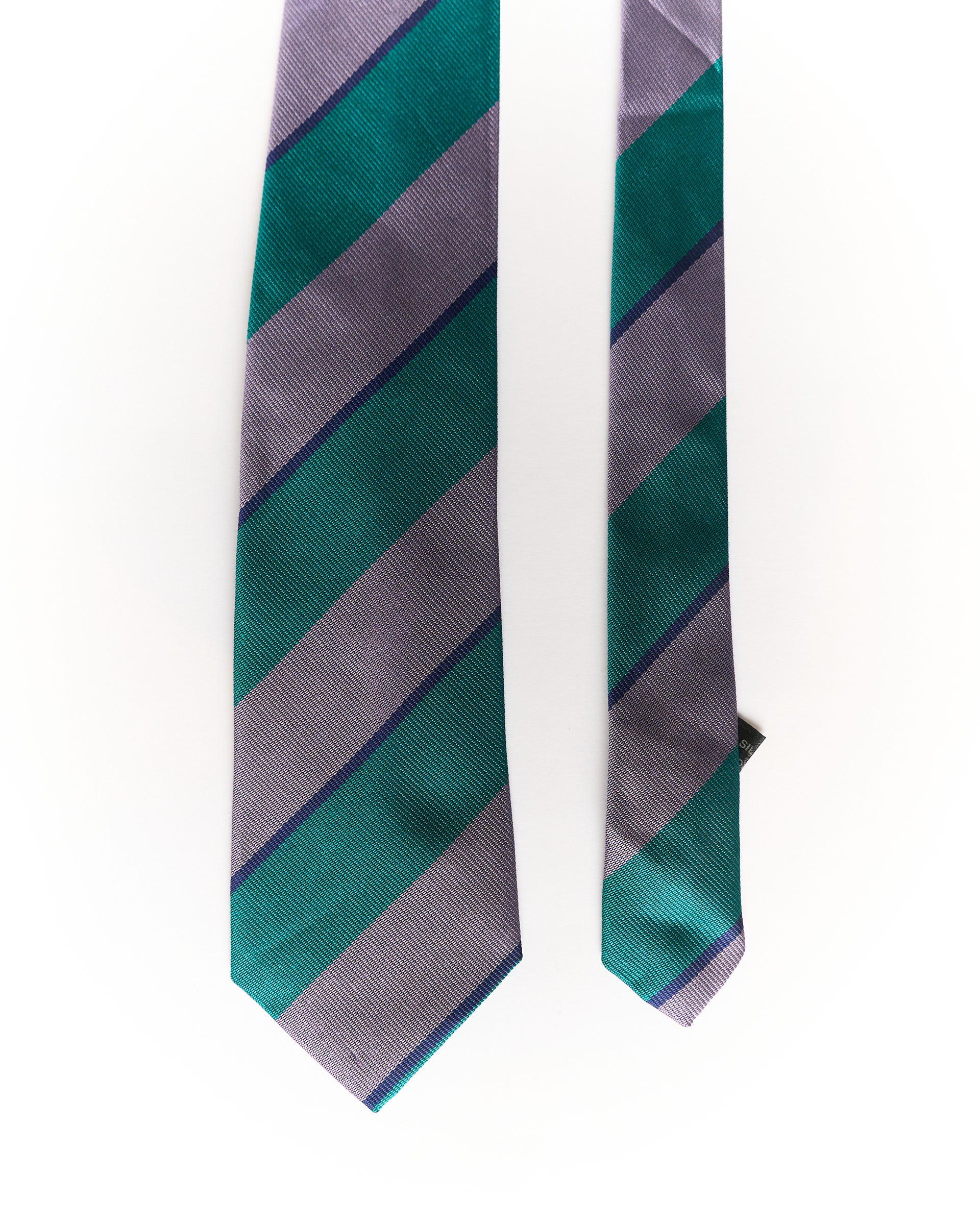 Gant Green, Purple and Navy Striped Silk Tie