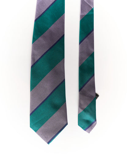 Gant Green, Purple and Navy Striped Silk Tie