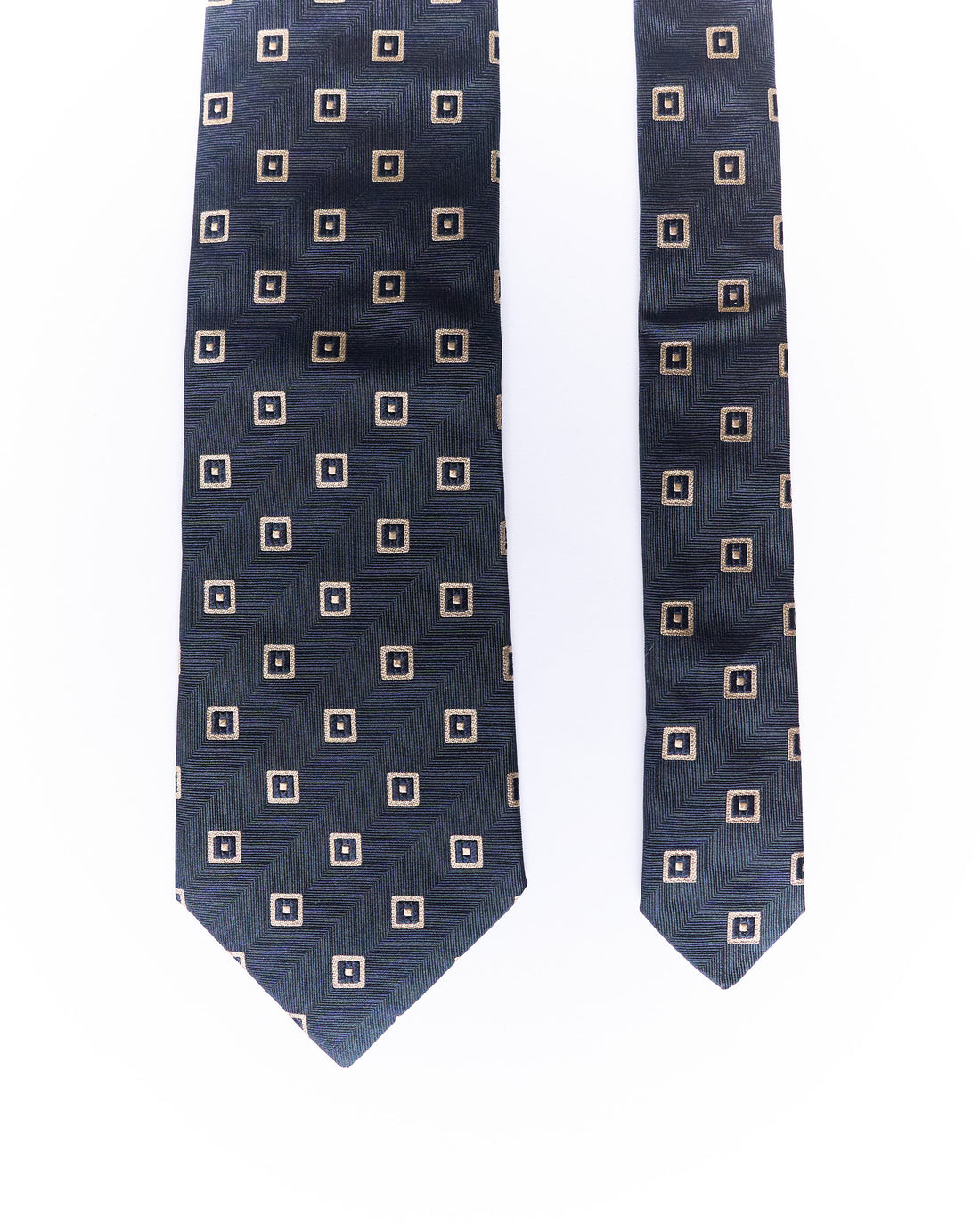 Profuomo Navy Square Dotted Silk Tie