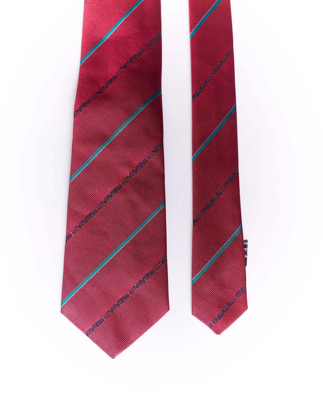 Gant Red and Green Striped Silk Tie
