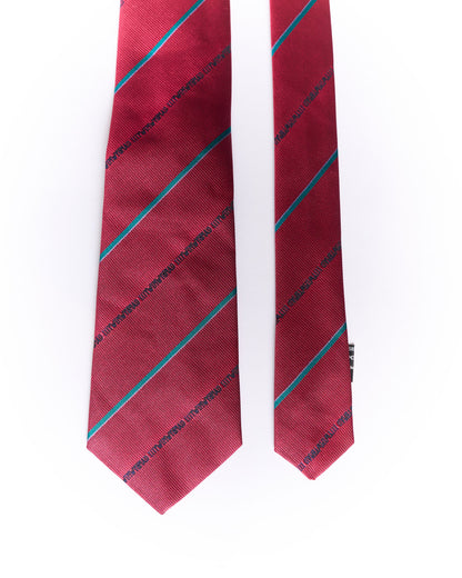 Gant Red and Green Striped Silk Tie