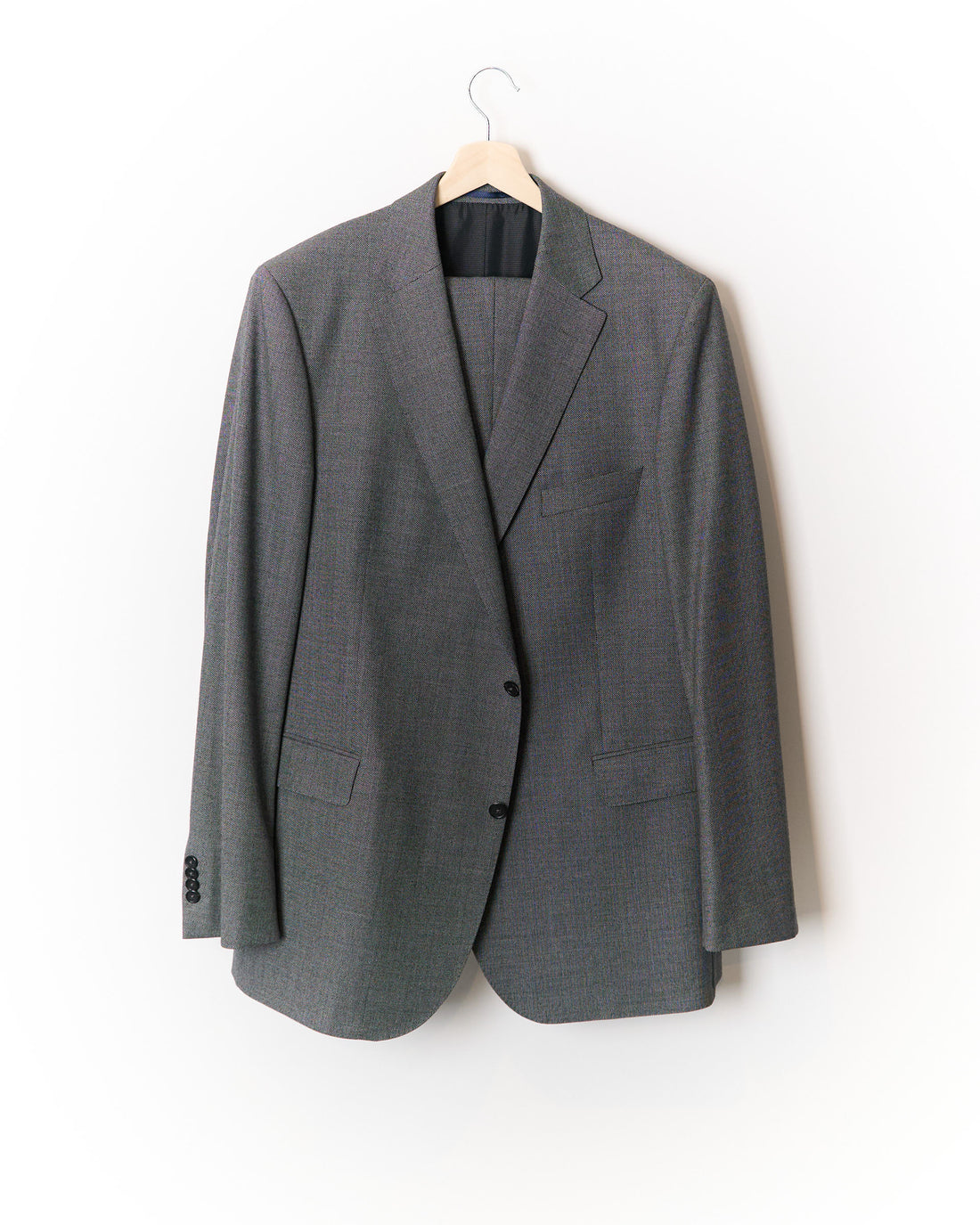 Eduard Dressler Grey Wide Leg Wool Suit