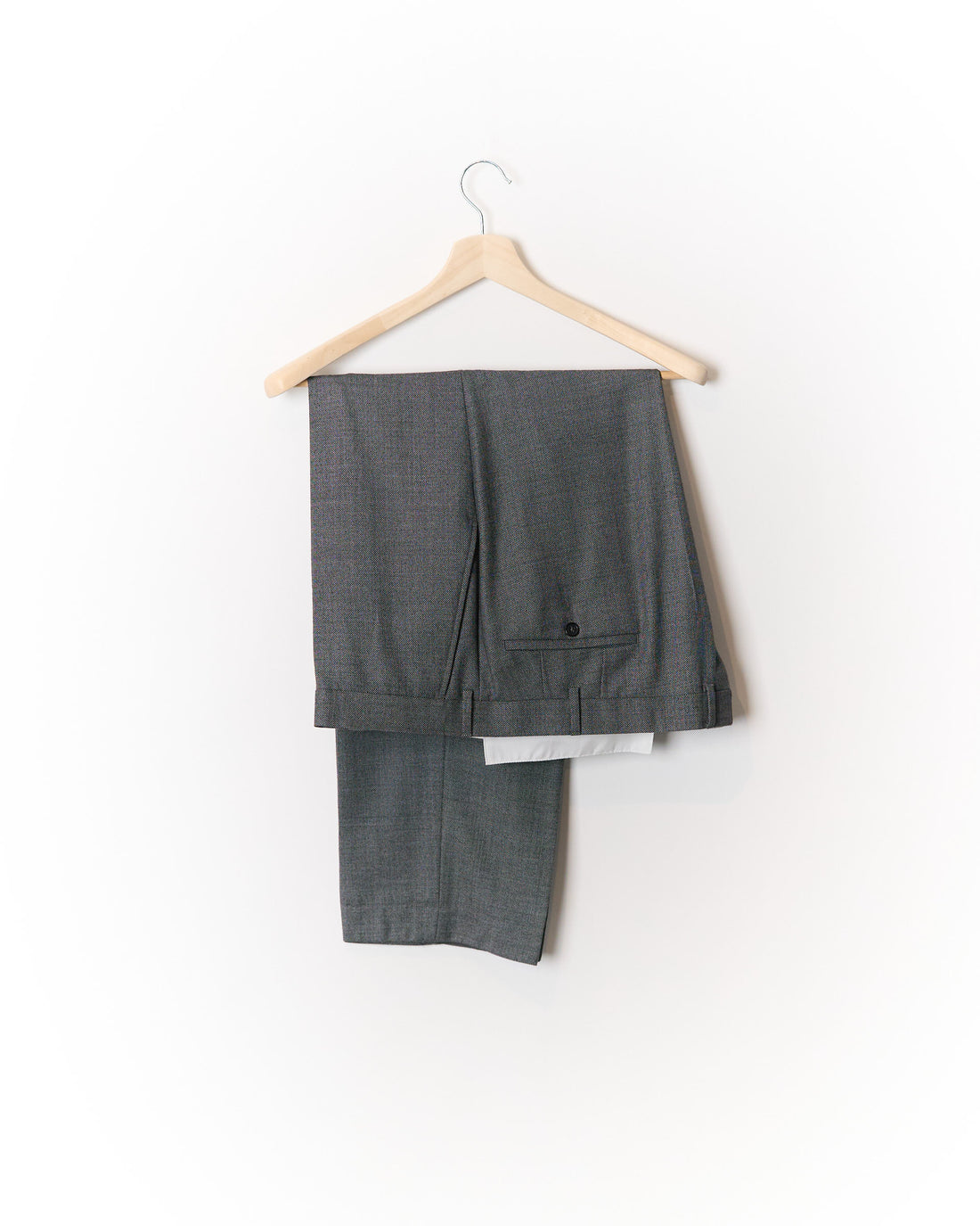 Eduard Dressler Grey Wide Leg Wool Suit