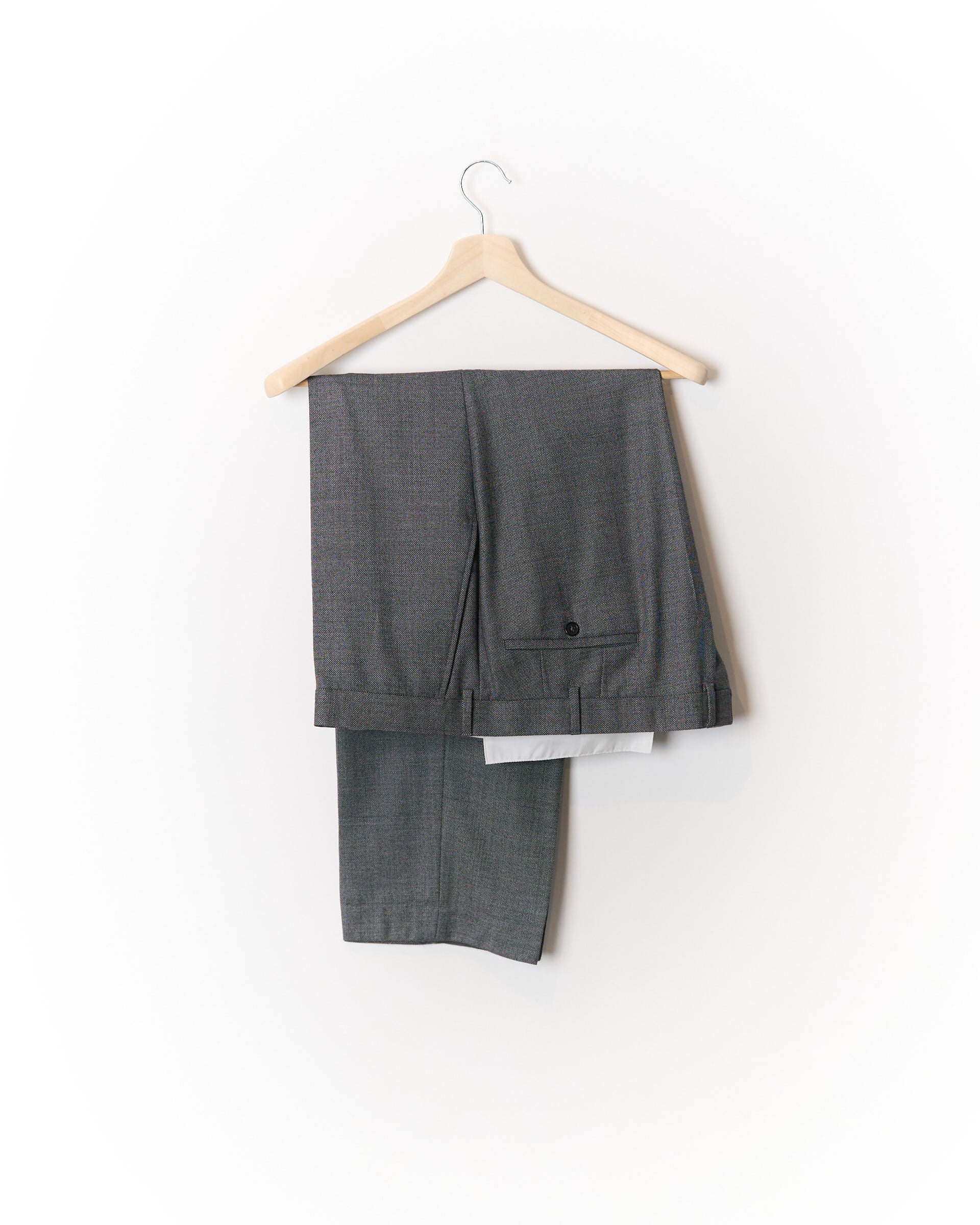 Eduard Dressler Grey Wide Leg Wool Suit