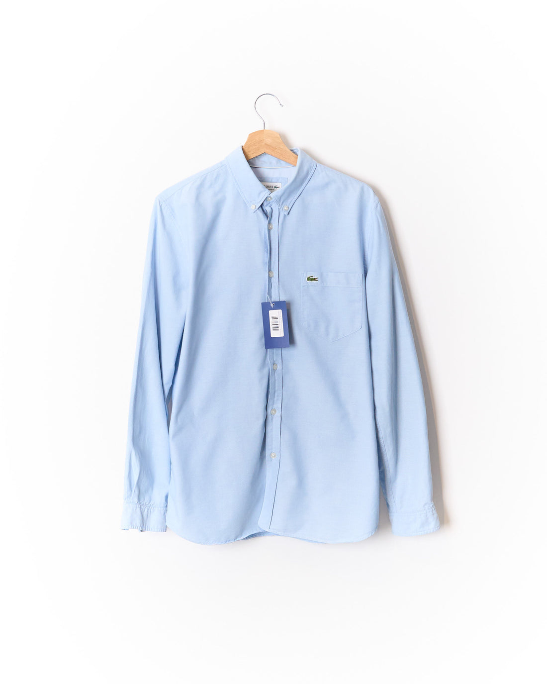 Lacoste Light Blue Regular Fit Button Down Cotton Shirt