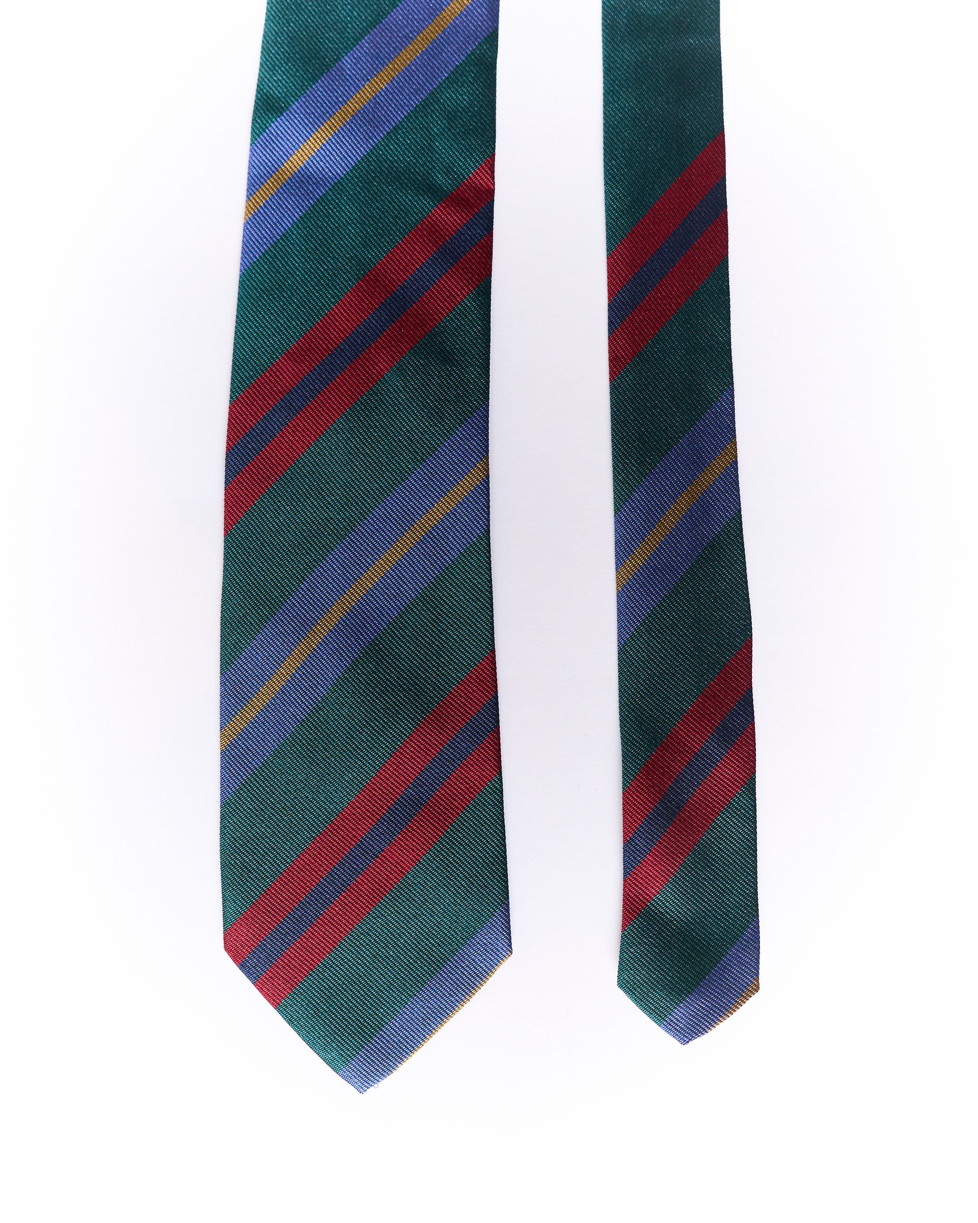 Gant Dark Green, Blue, Red and Yellow Striped Silk Tie