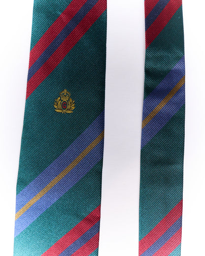 Gant Dark Green, Blue, Red and Yellow Striped Silk Tie