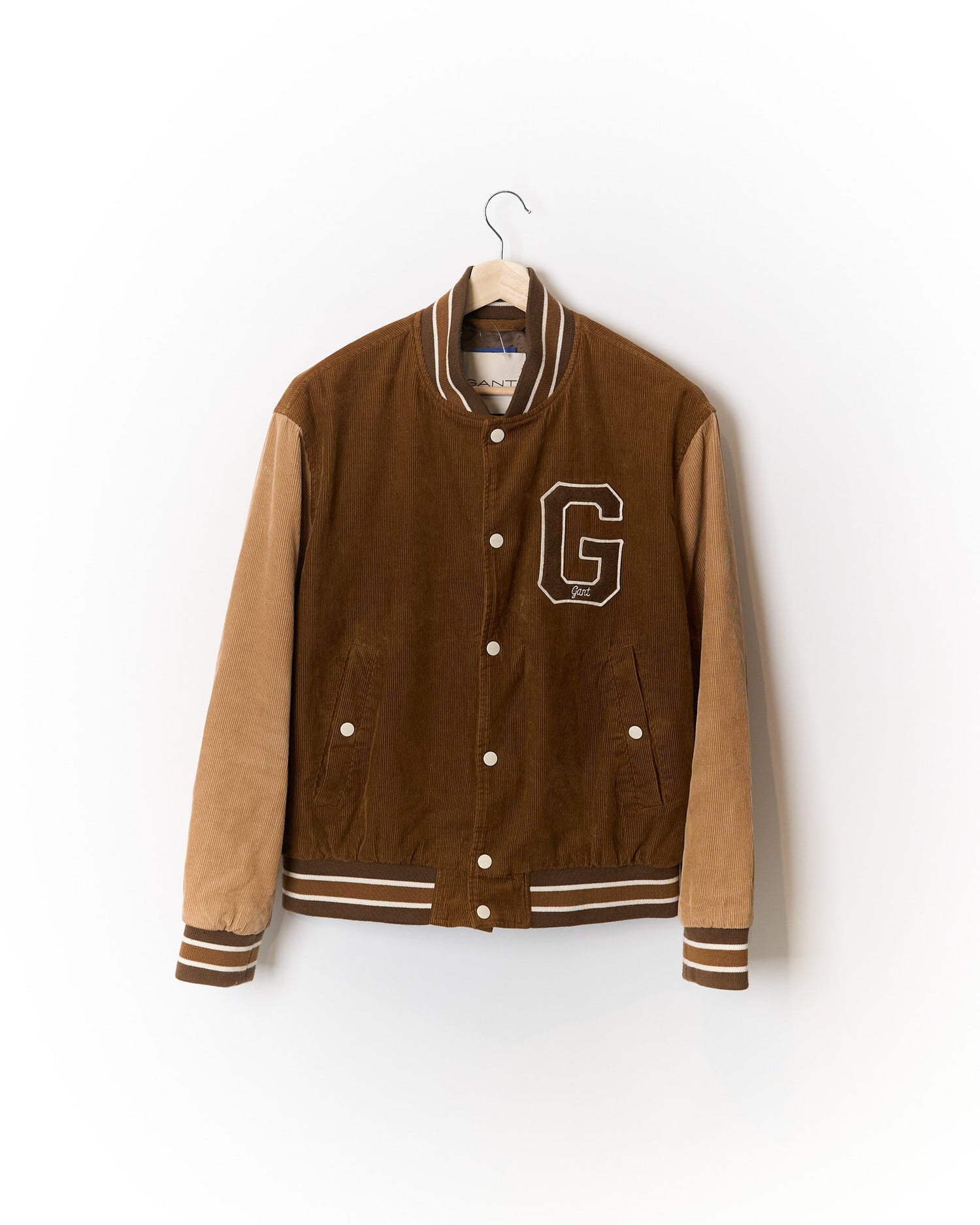 Gant Brown Corduroy Logo Cotton College Jacket