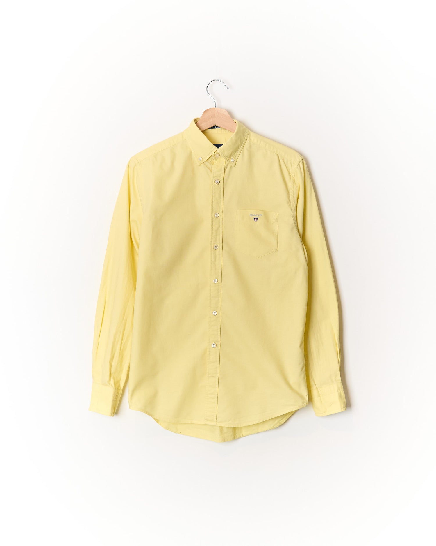 Gant Yellow The Oxford Shirt Regular Button Down Cotton Shirt