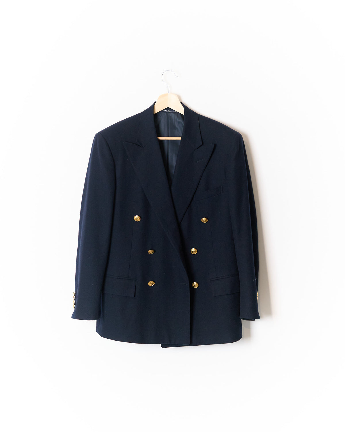 Polo Ralph Lauren Navy Double Breasted Gold Button Wool Blazer