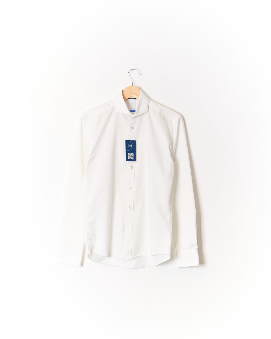Bertoni White Easy Care Cotton Shirt