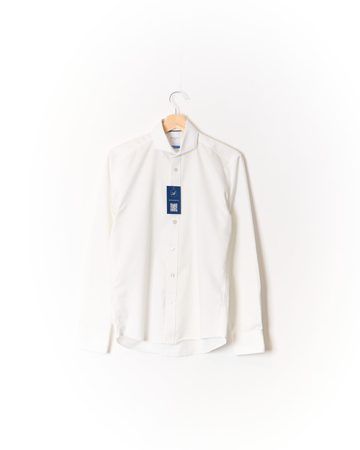 Bertoni White Easy Care Cotton Shirt