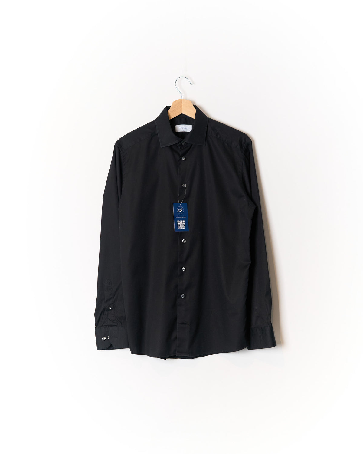 Eton Black Slim Cotton Shirt