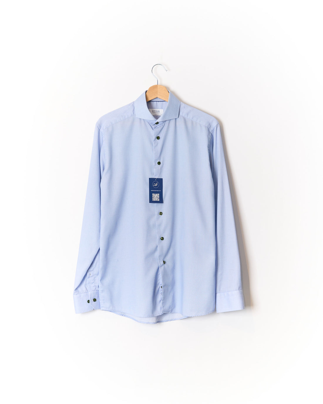 Eton hellblaues slim Baumwollhemd