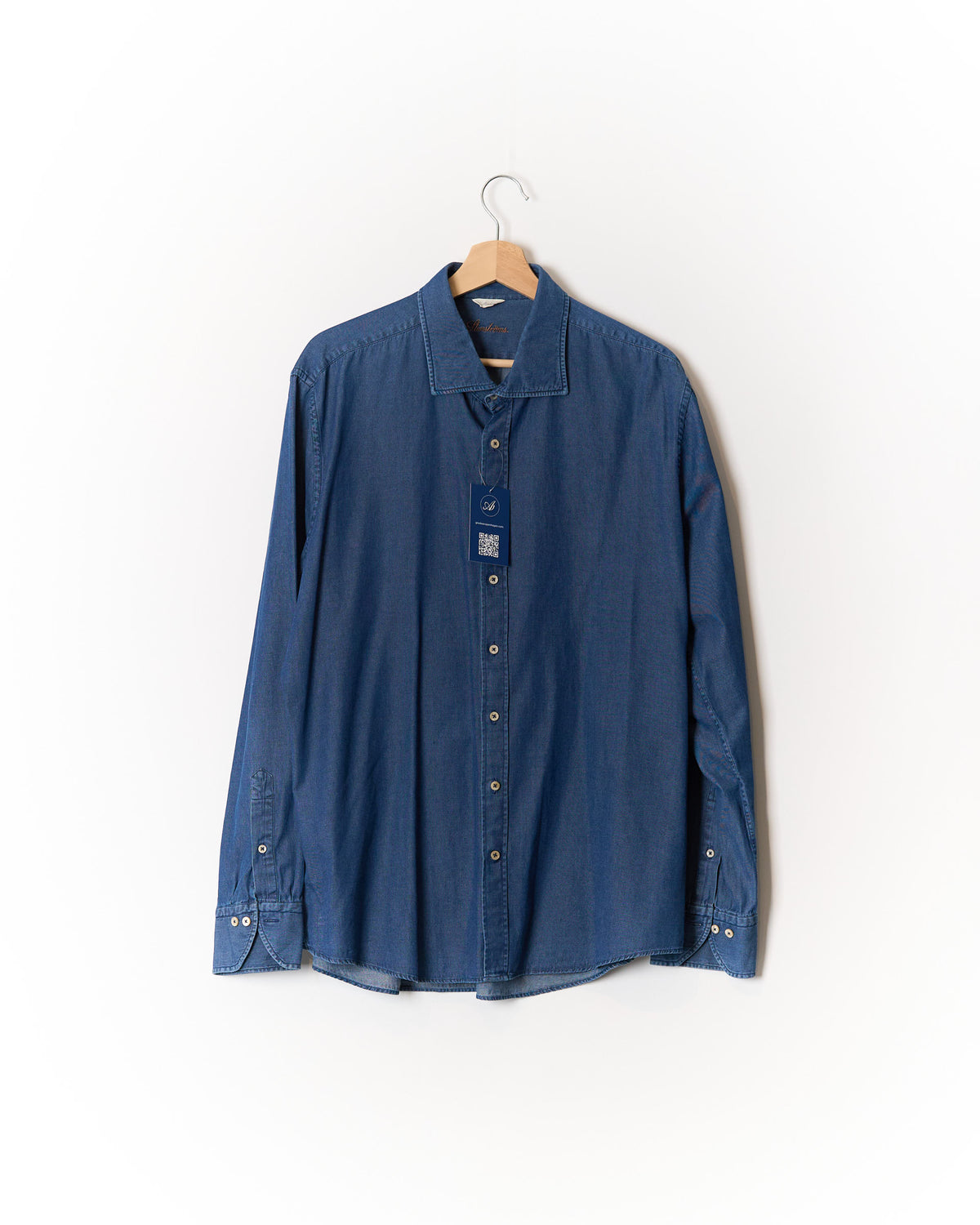 Stenströms Blue Denim Slimline Cotton Shirt