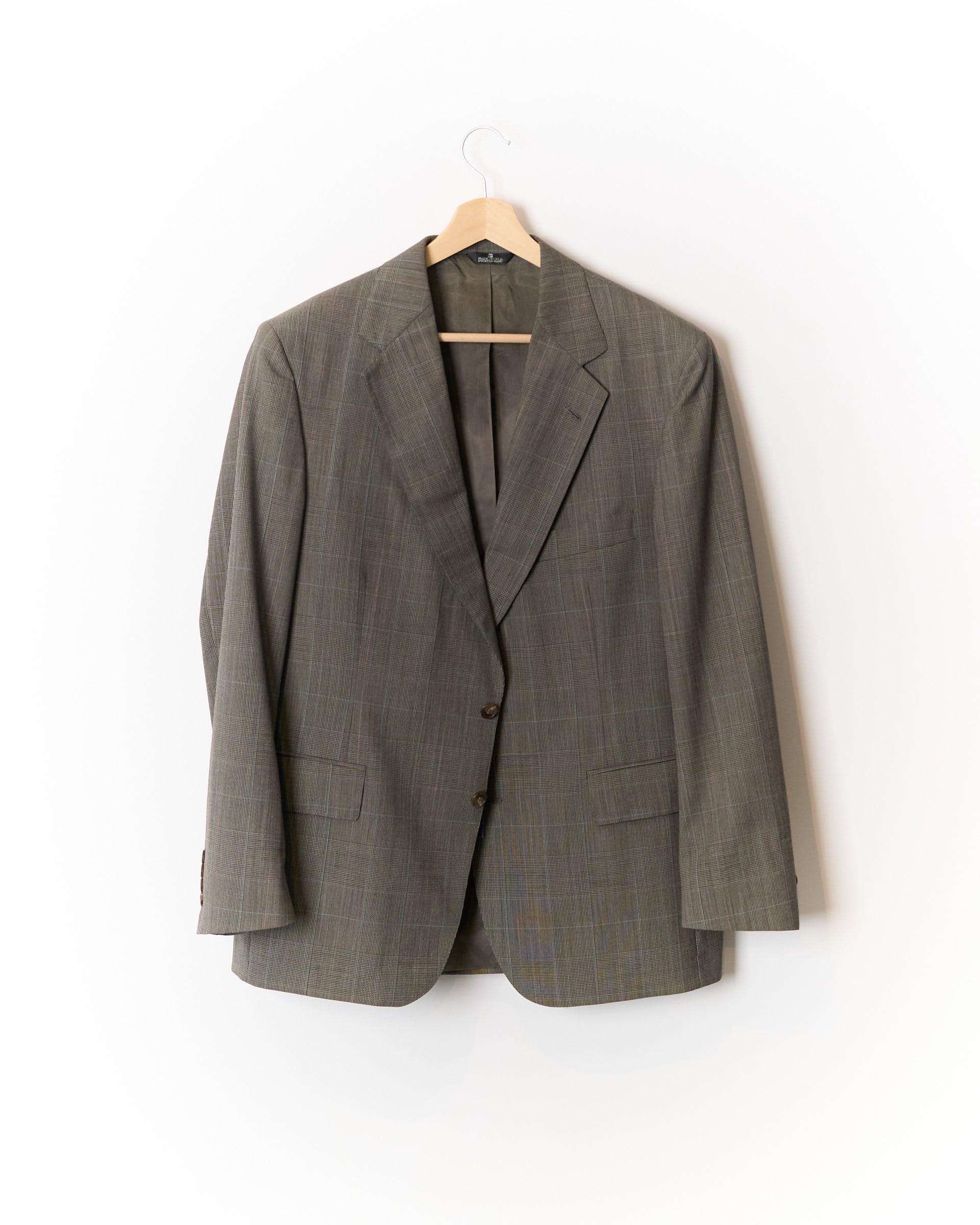Ralph Lauren Brown Checkered Polo Univerity Club Sport Jacket Virgin Wool Blazer
