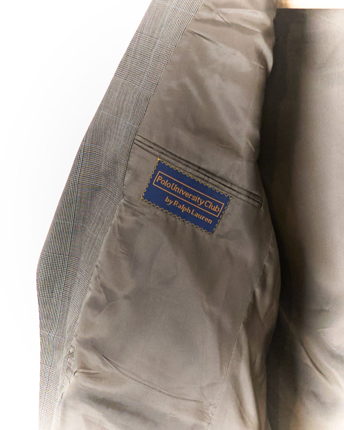 Ralph Lauren Brown Checkered Polo Univerity Club Sport Jacket Virgin Wool Blazer