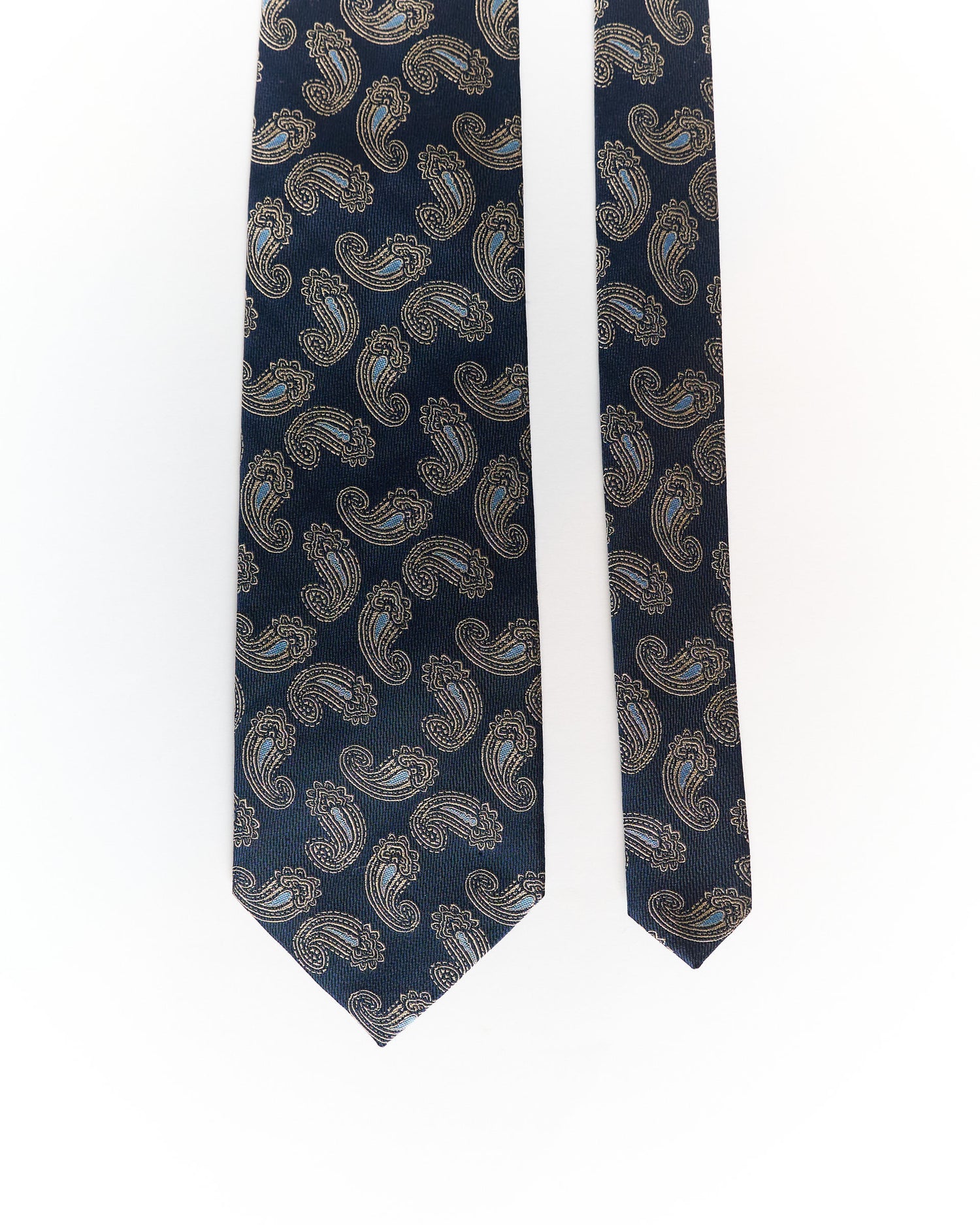 Krawatte aus Seide mit Paisley-Muster in Marineblau