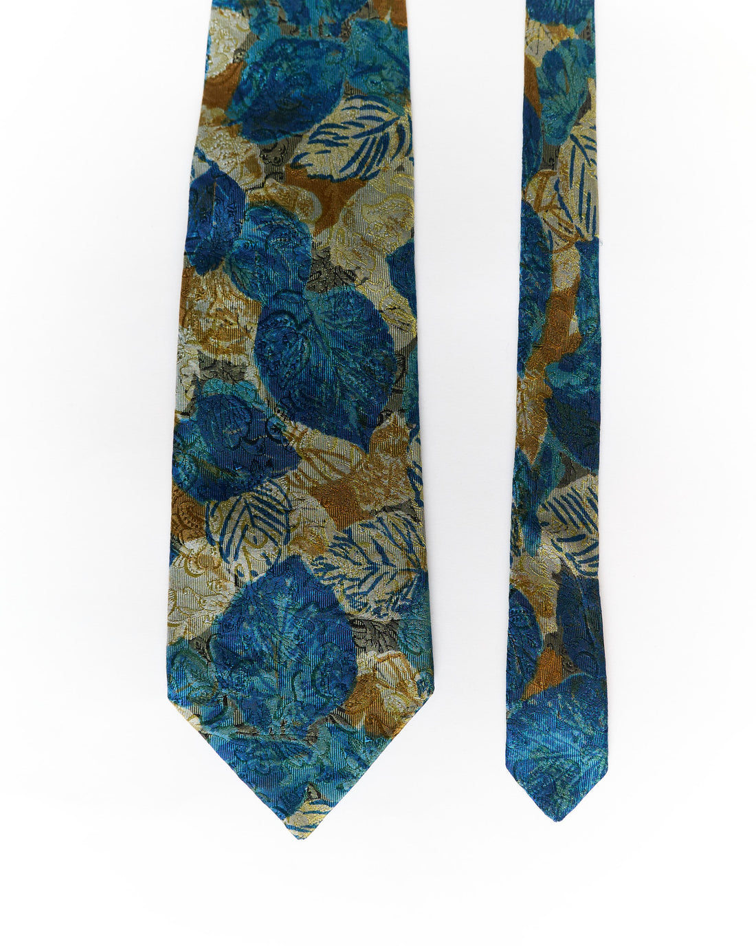 Cerruti Blue and Brown Flower Print Tie