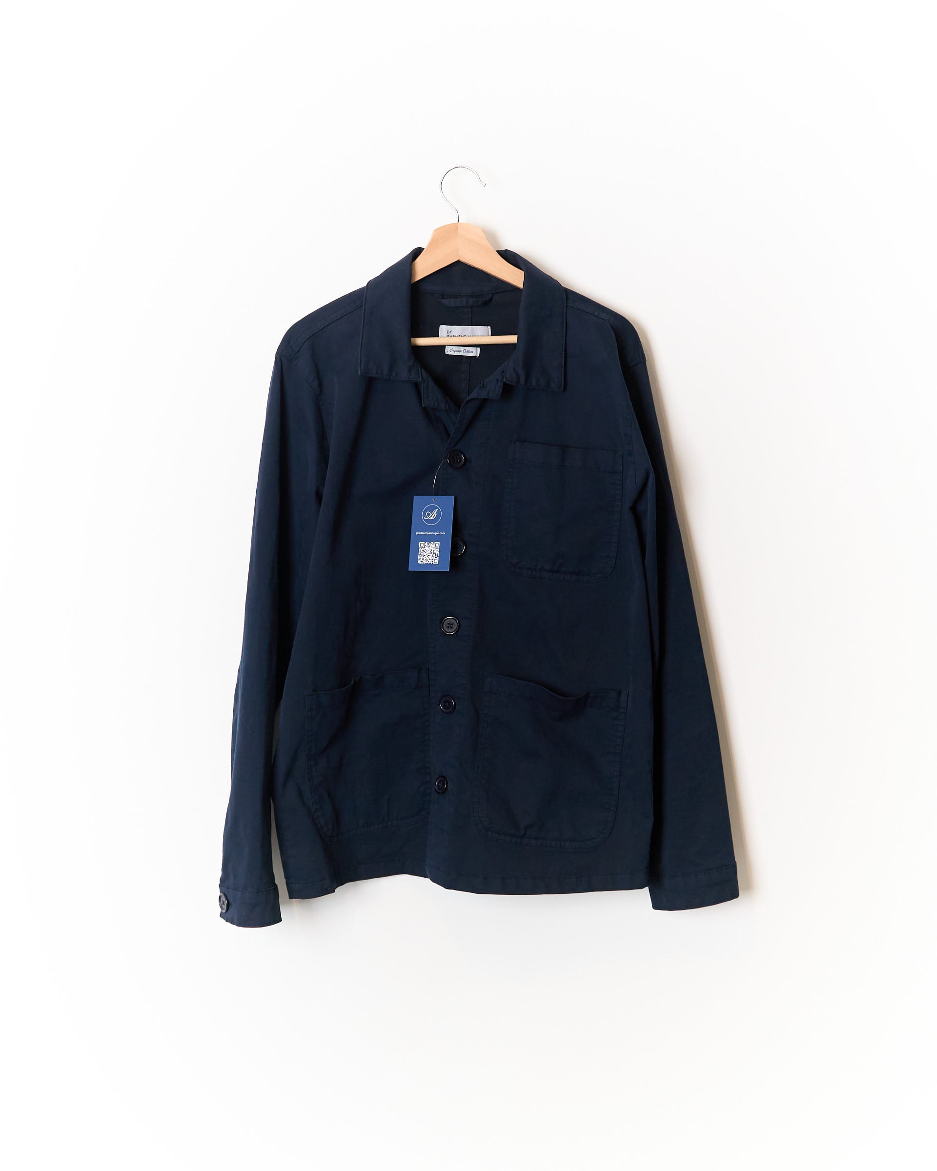 By Garment Makers Navy Organic Cotton Overshirt