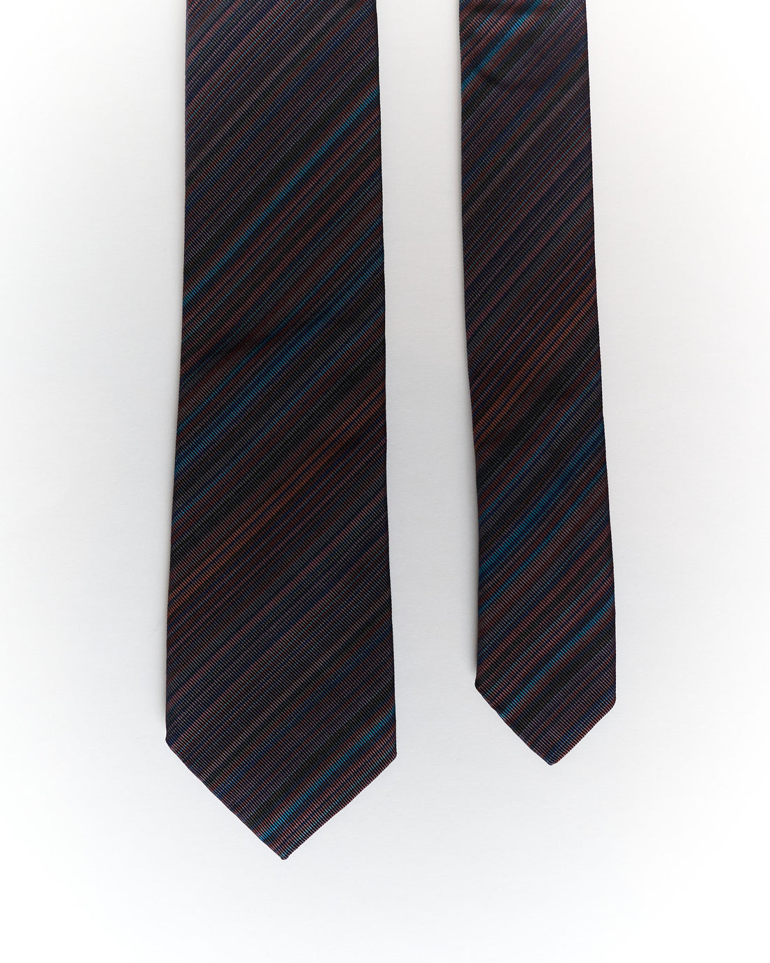 Paul Smith The British Collection Dark Purple and Blue Slim Striped Tie