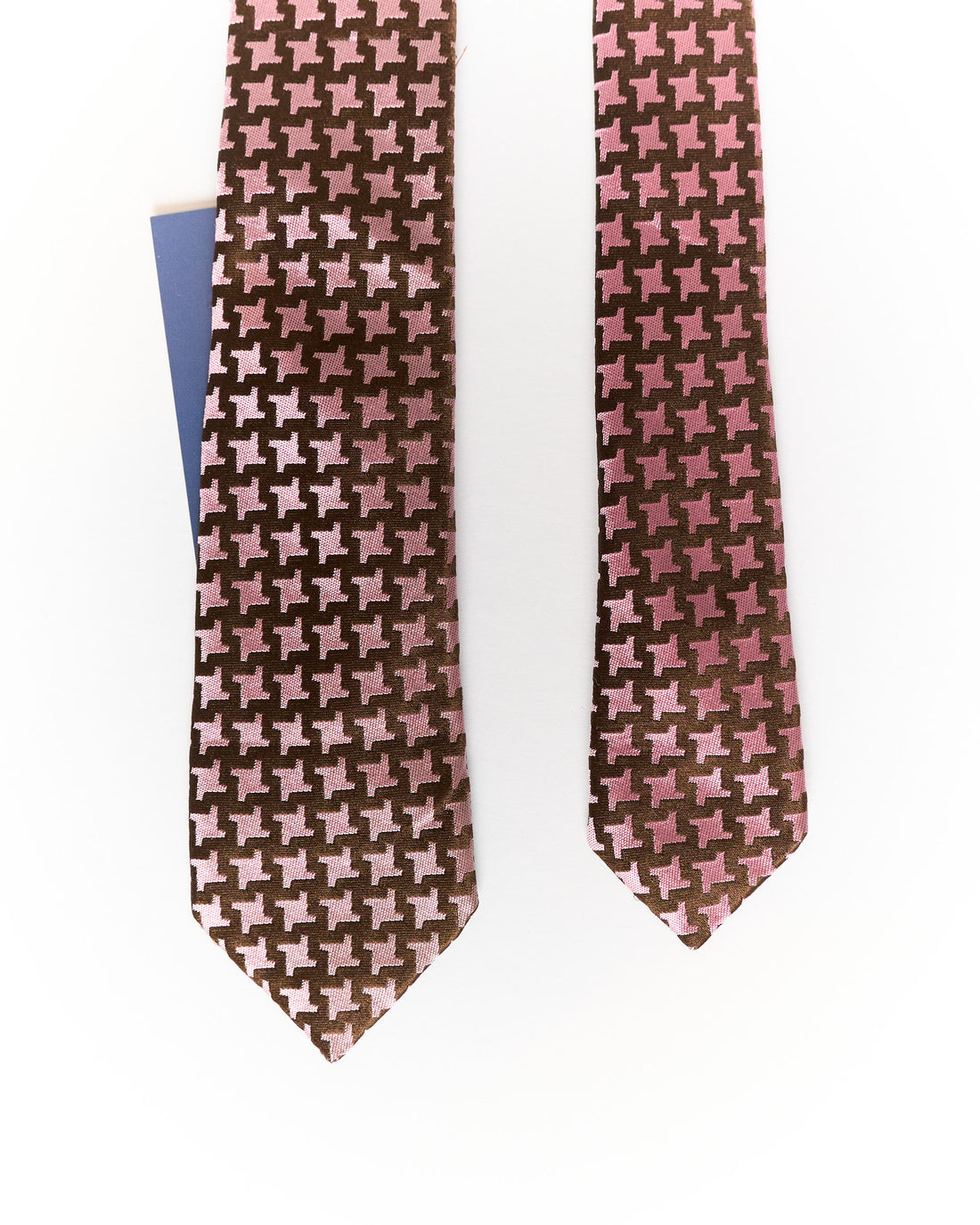 Paul Smith Pink and Bordeaux Slim Silk Tie