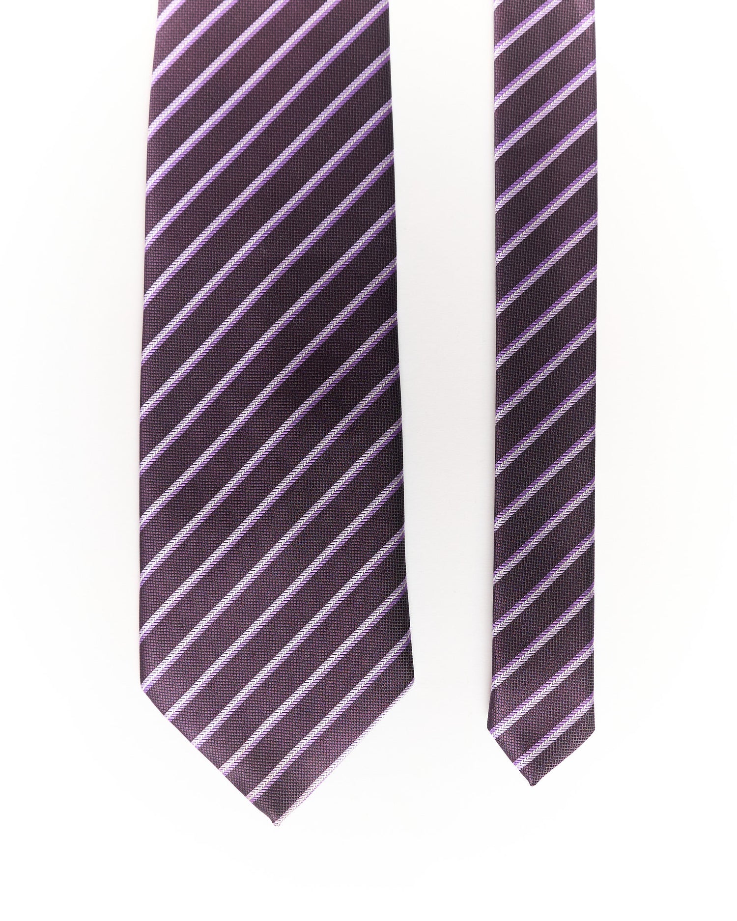 Paul Smith Purple Striped Hand Made Silk Tie