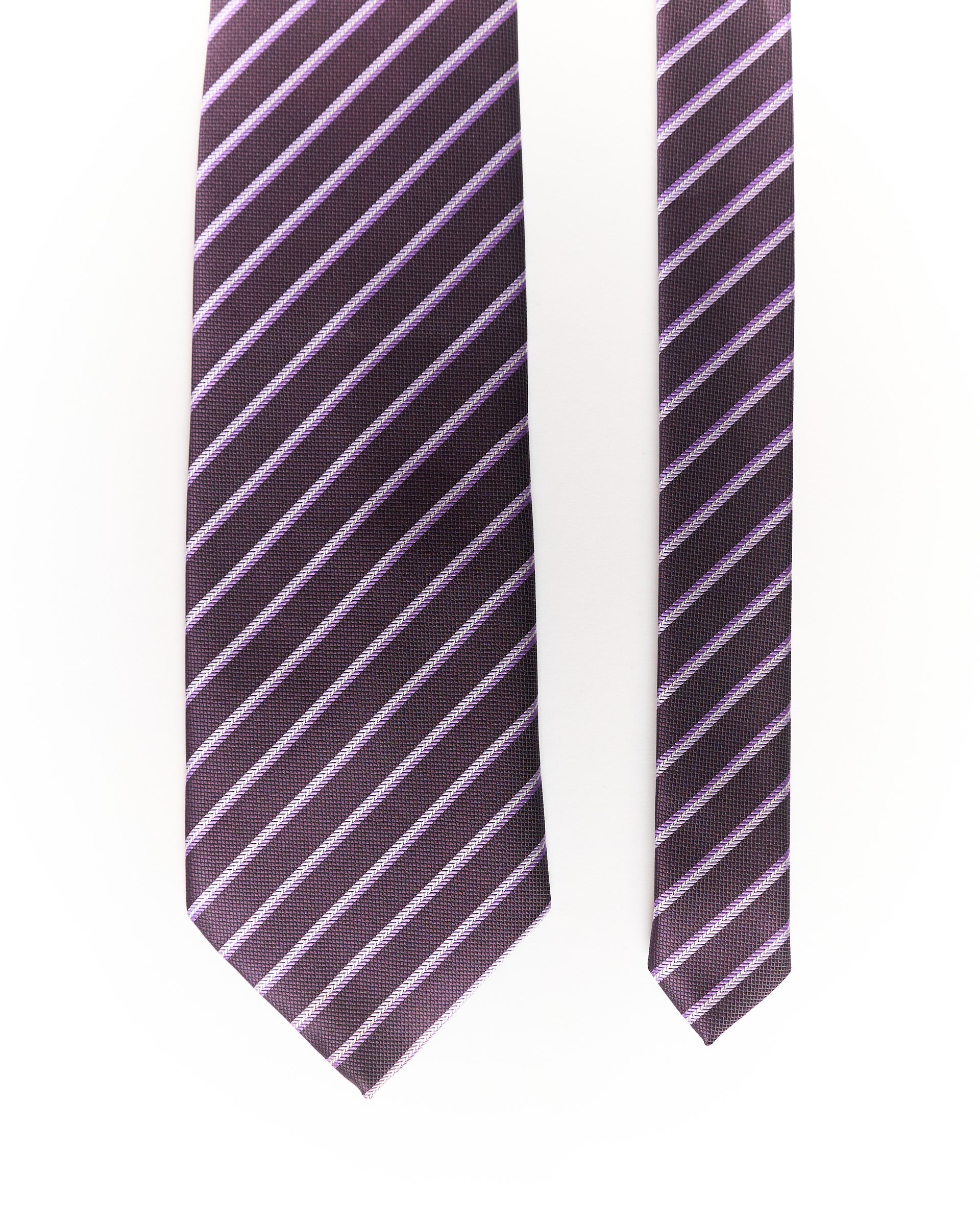 Paul Smith Purple Striped Hand Made Silk Tie