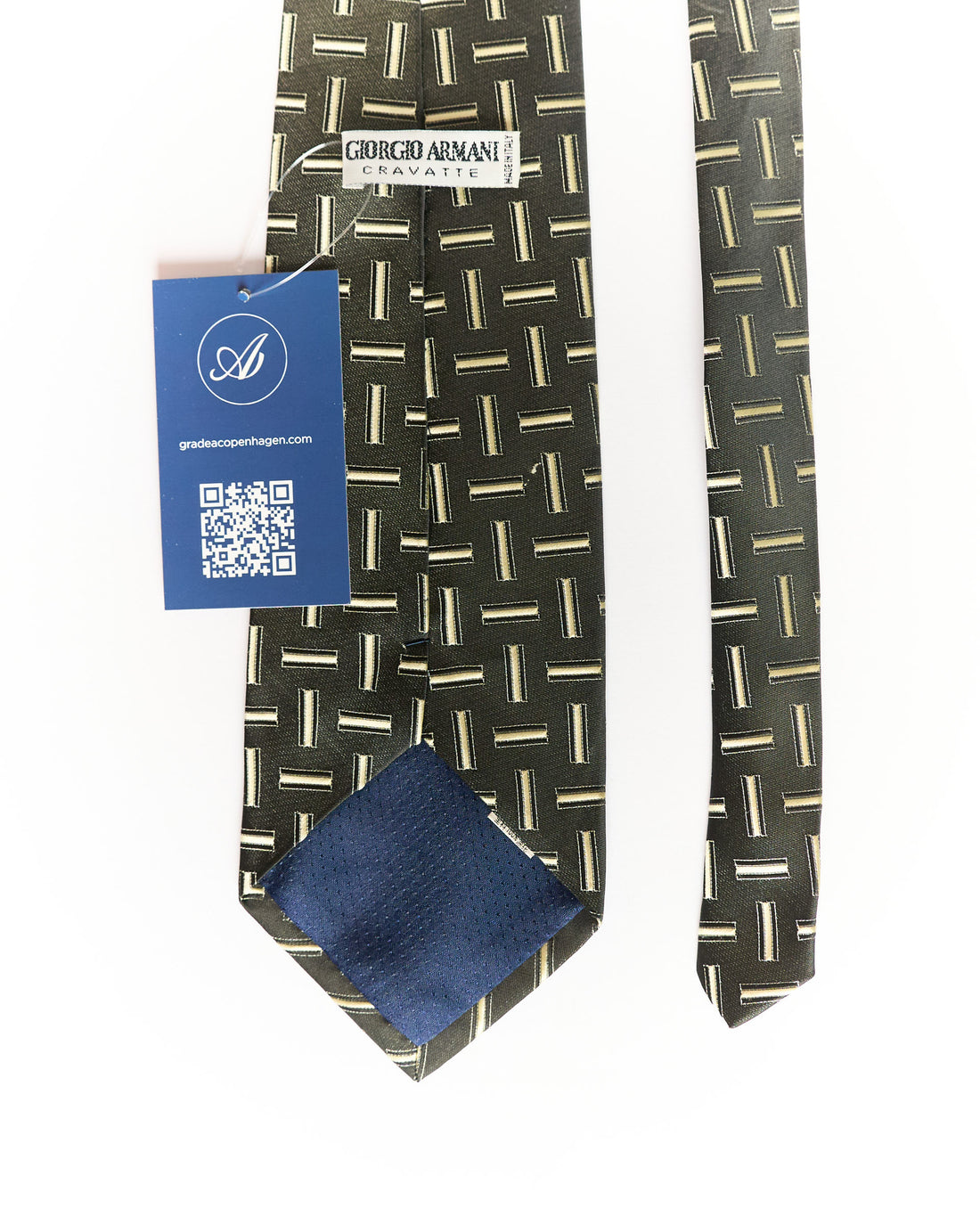 Giorgio Armani Dark Grey Vintage Silk Tie