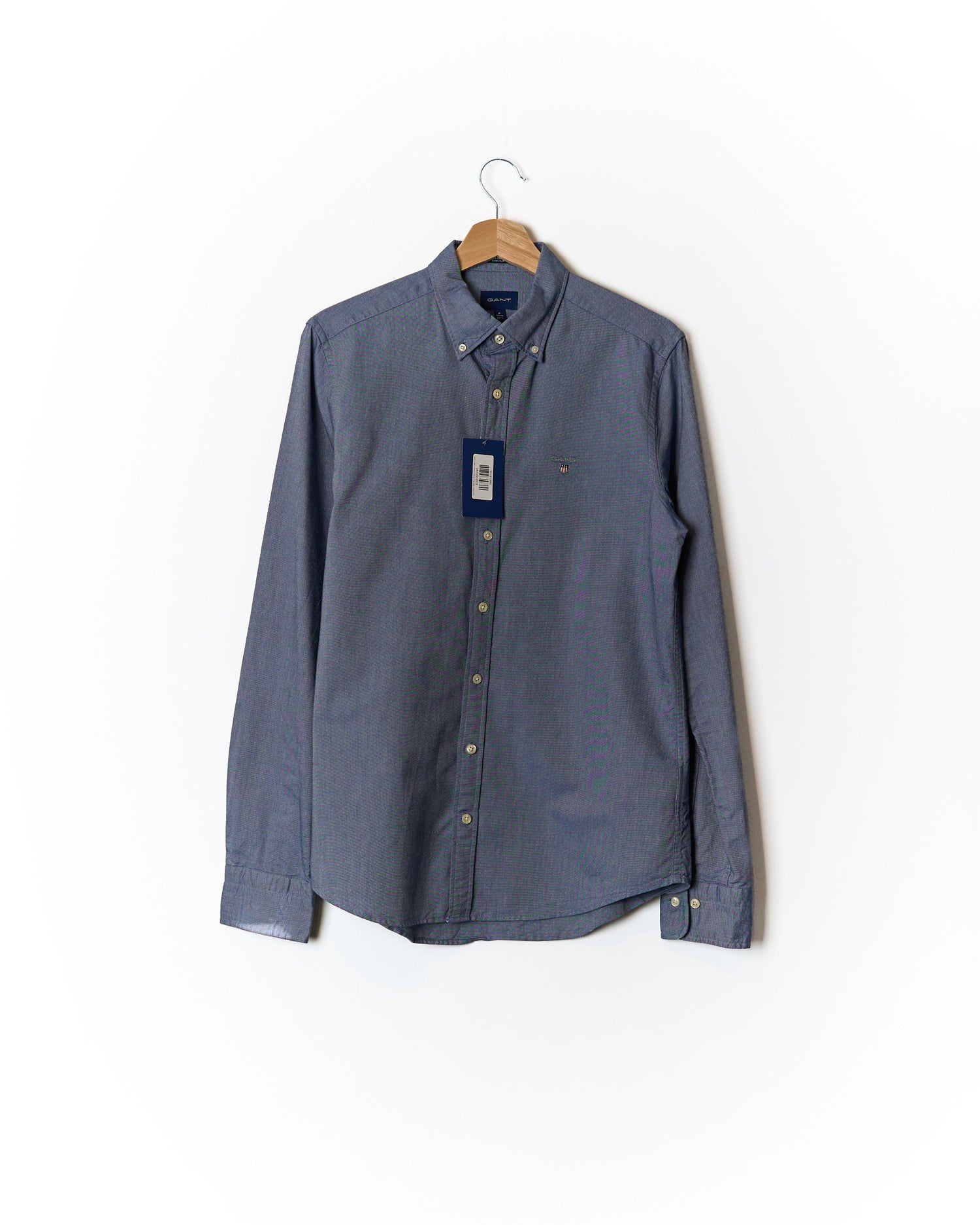 Gant Blue The Oxford Shirt Extra Slim Button Down Cotton Shirt