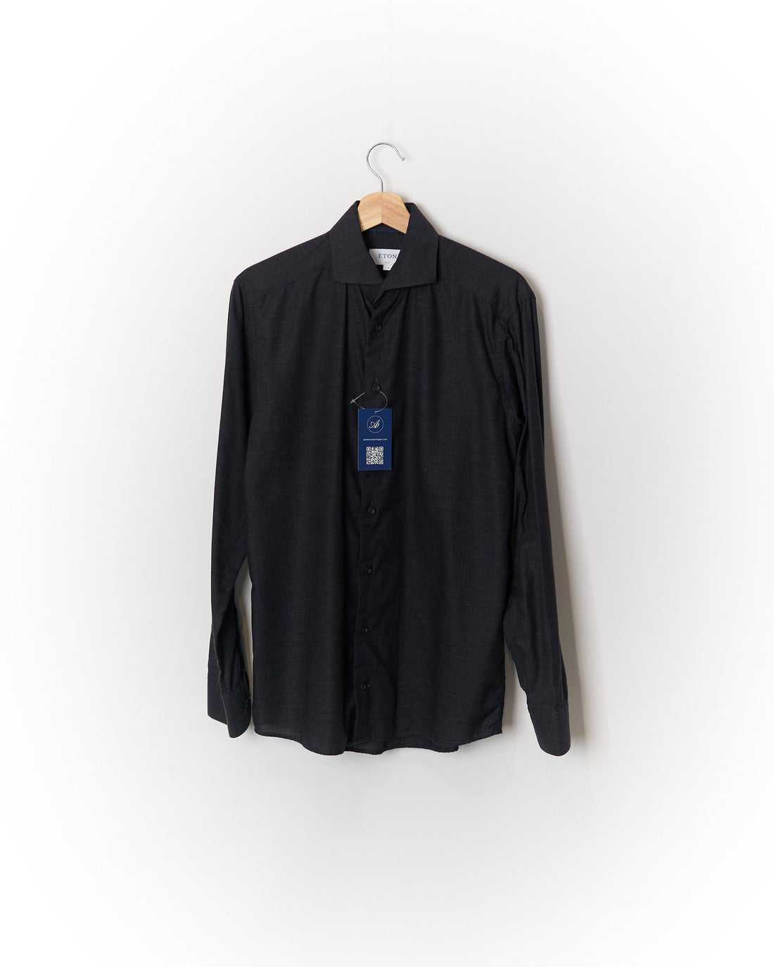 Eton Dark Grey Slim Cotton Shirt