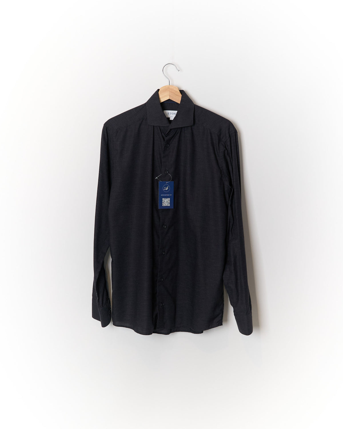 Eton Dark Grey Slim Cotton Shirt