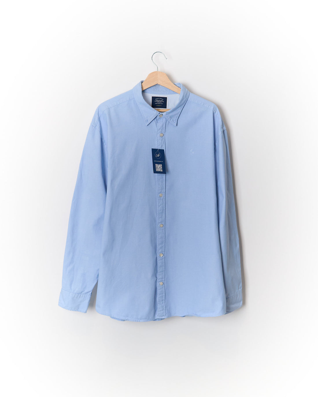 Charles Tyrwhitt Light Blue England Rugby Classic Fit Button Down Cotton Shirt