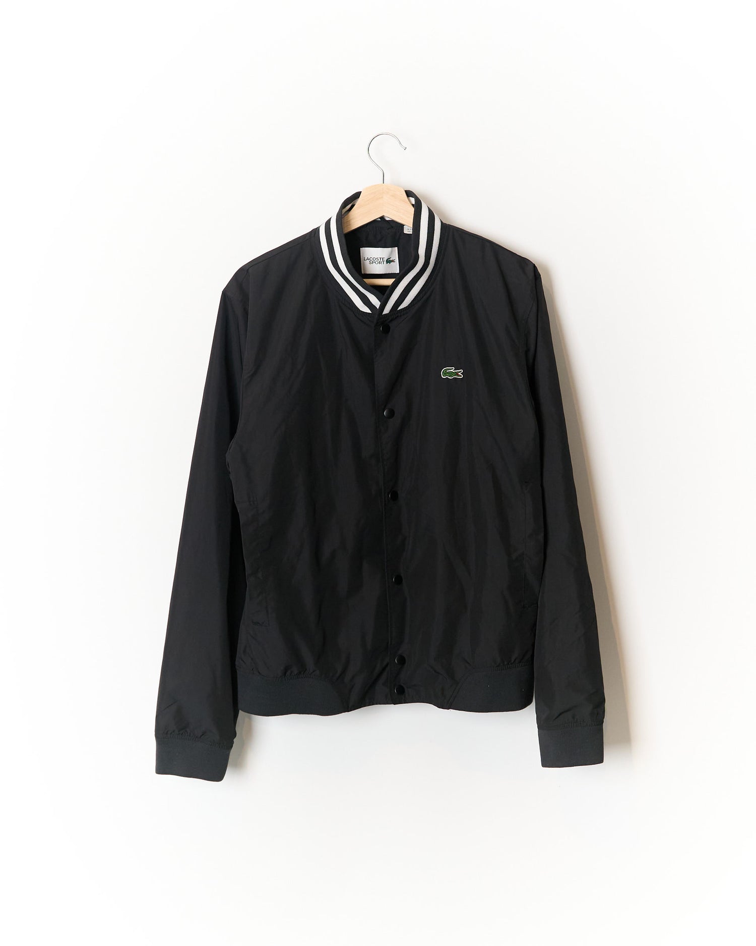 Lacoste Black Poly Bomber Jacket