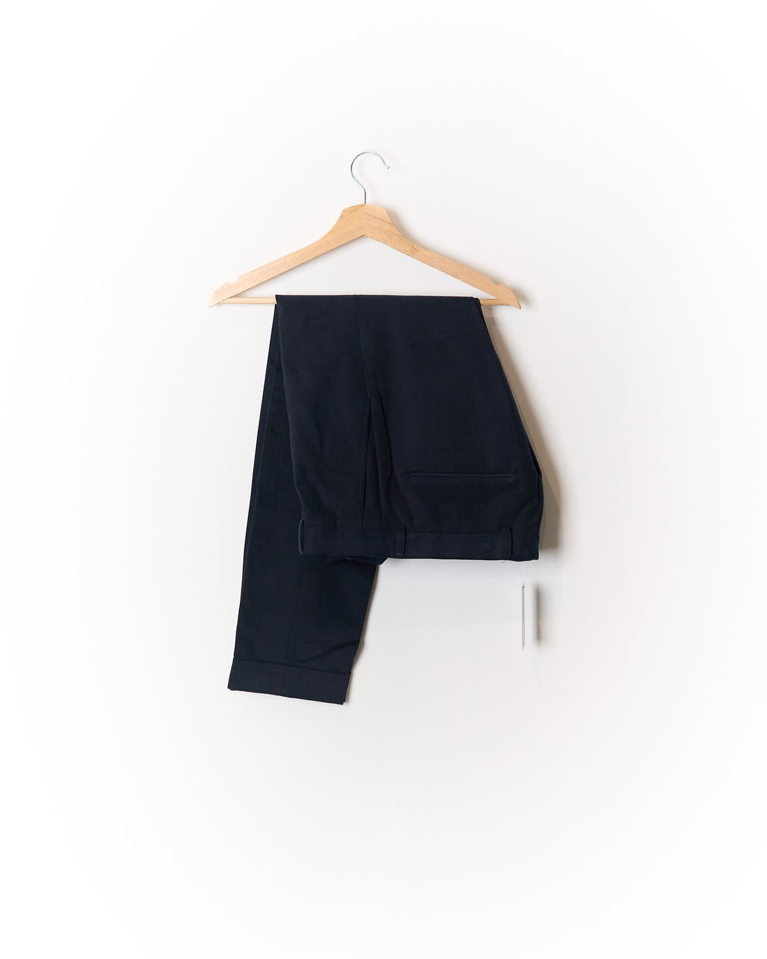 Oscar Jacobson Navy Cotton Dress Pant