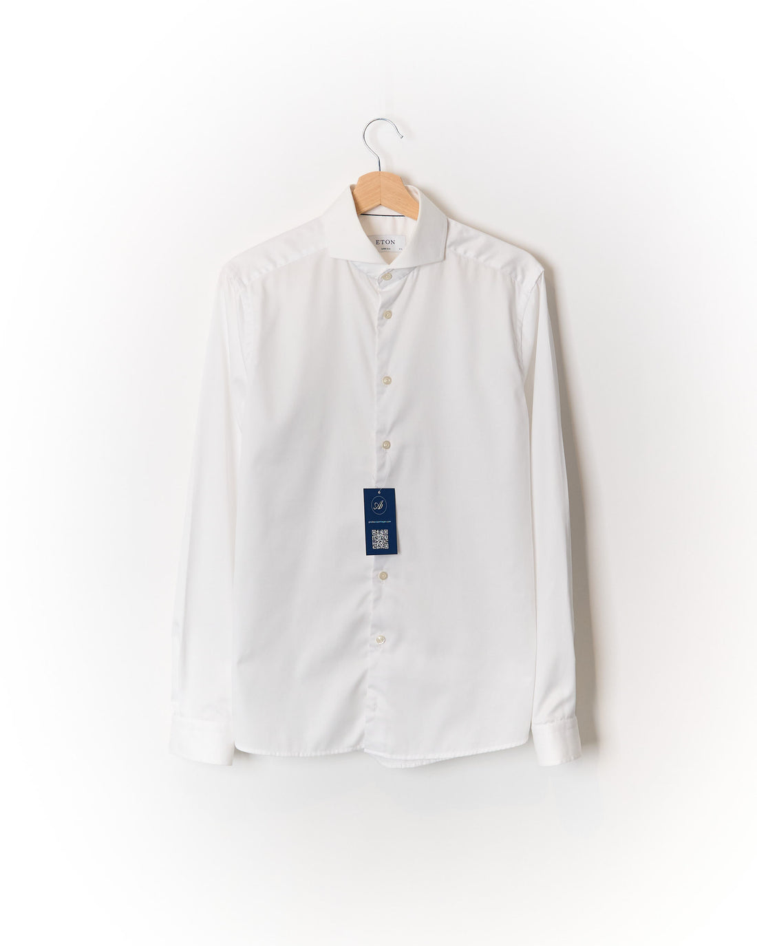 Eton White Super Slim Baumwollhemd