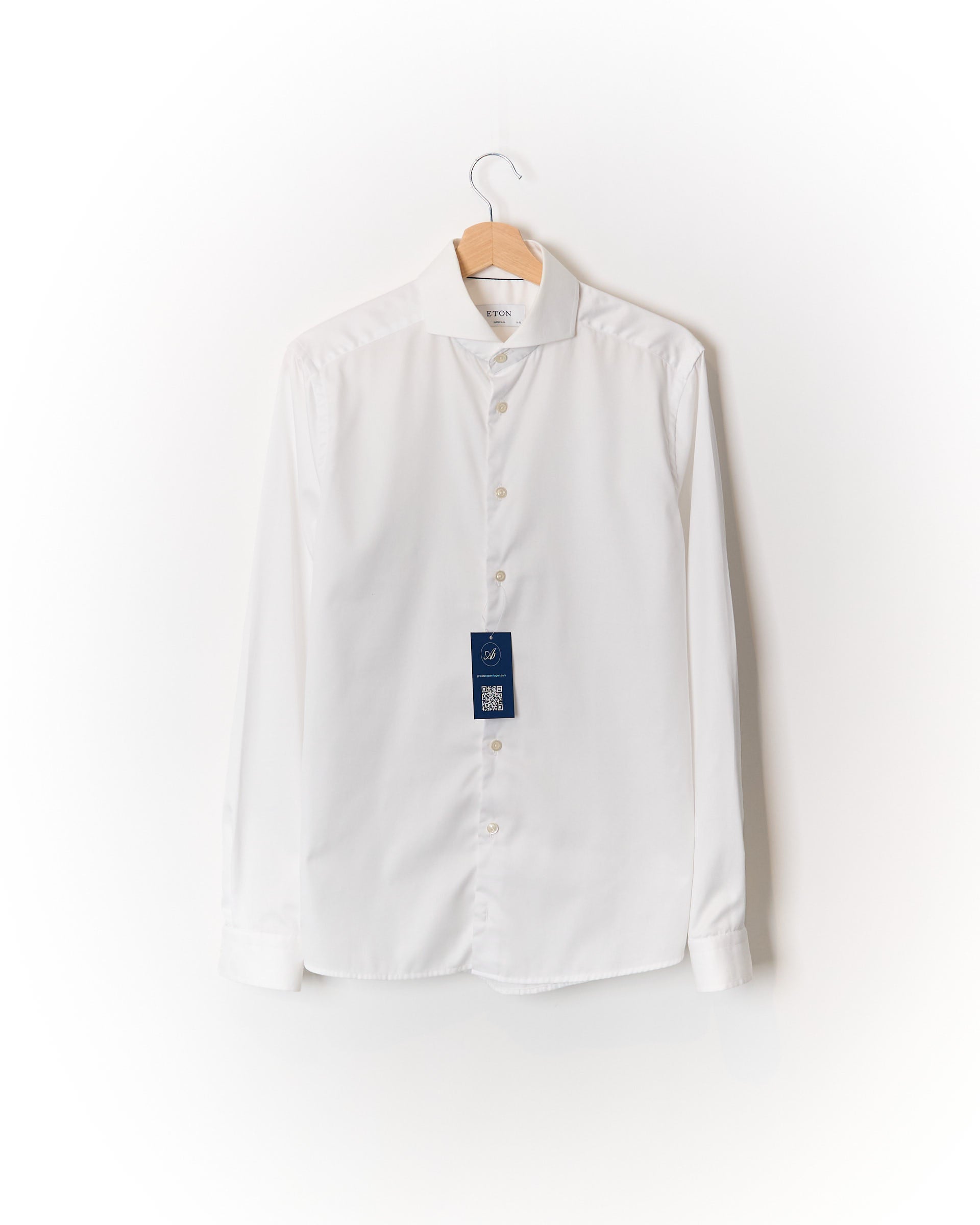 Eton White Super Slim Cotton Shirt