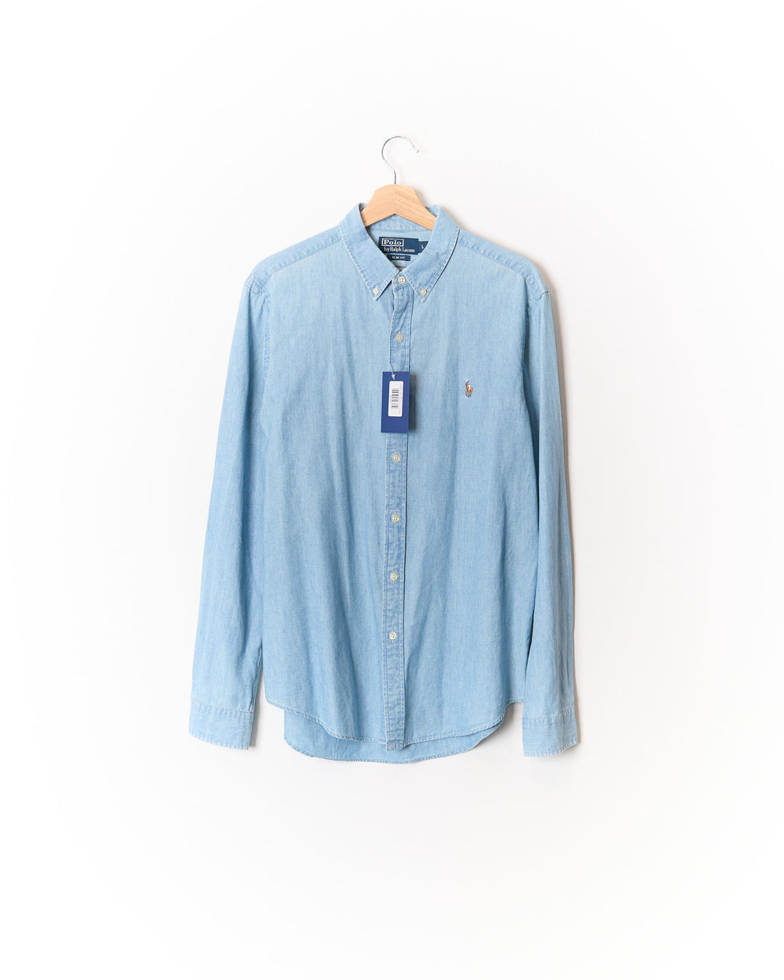 Polo Ralph Lauren Denim Slim Fit Button Down Cotton Shirt