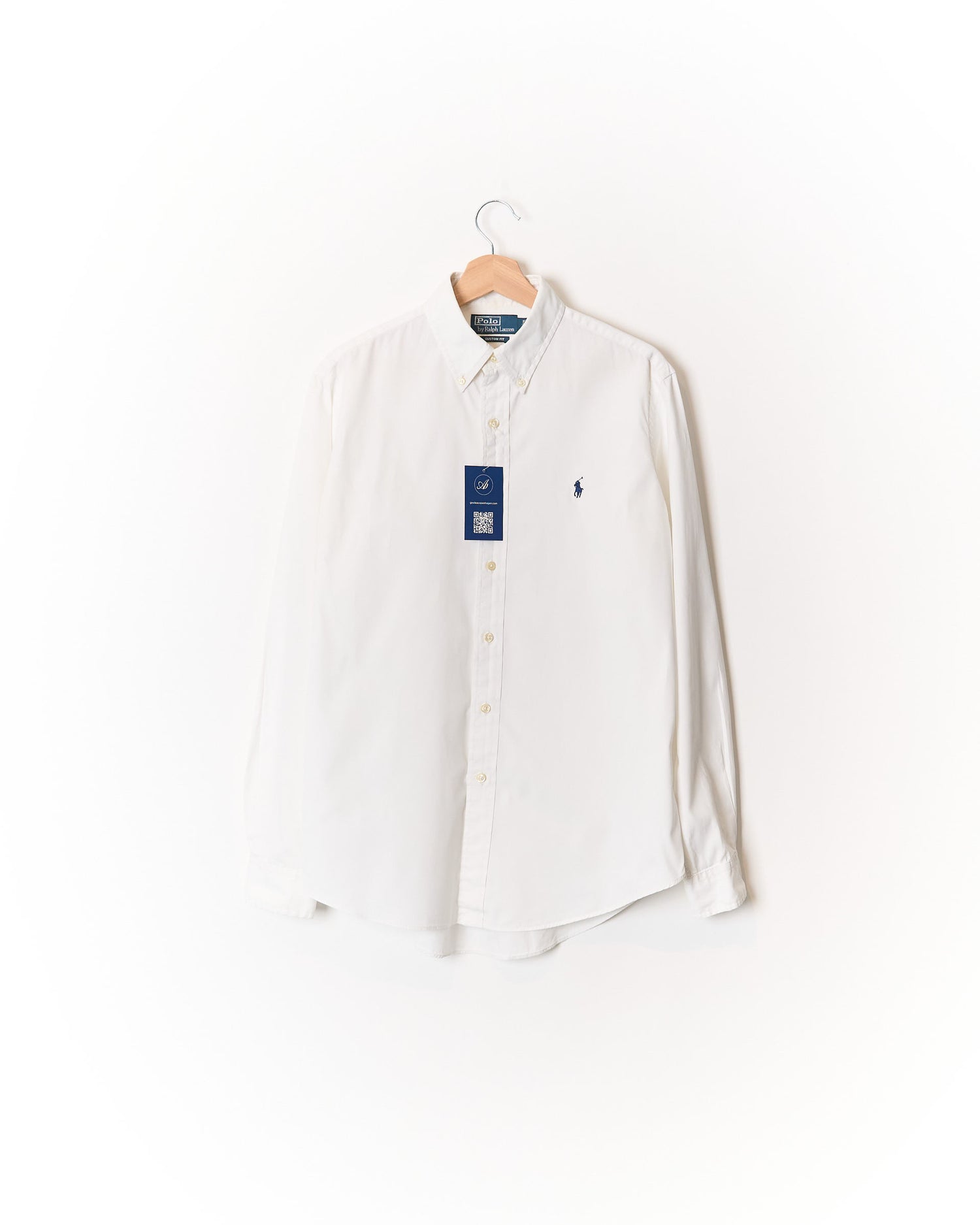 Polo Ralph Lauren White Custom Fit Button Down Cotton Shirt