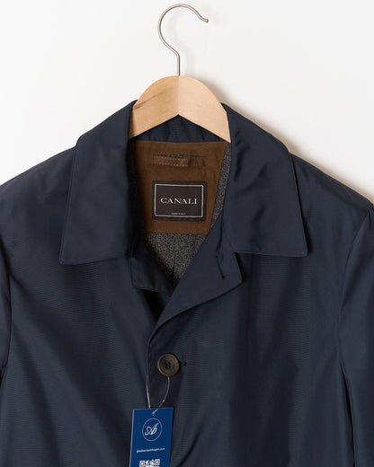 Canali Navy Blue Rain &amp; Wind Tech Coat