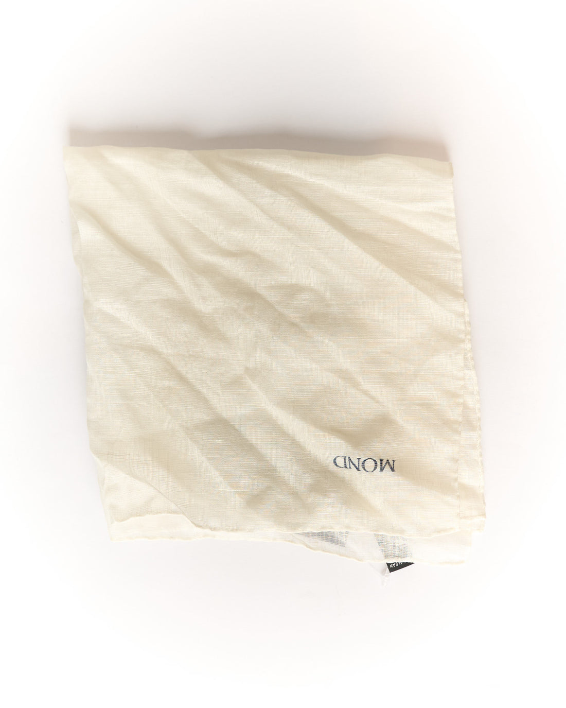 Mond White Linen and Cotton Pocket Square