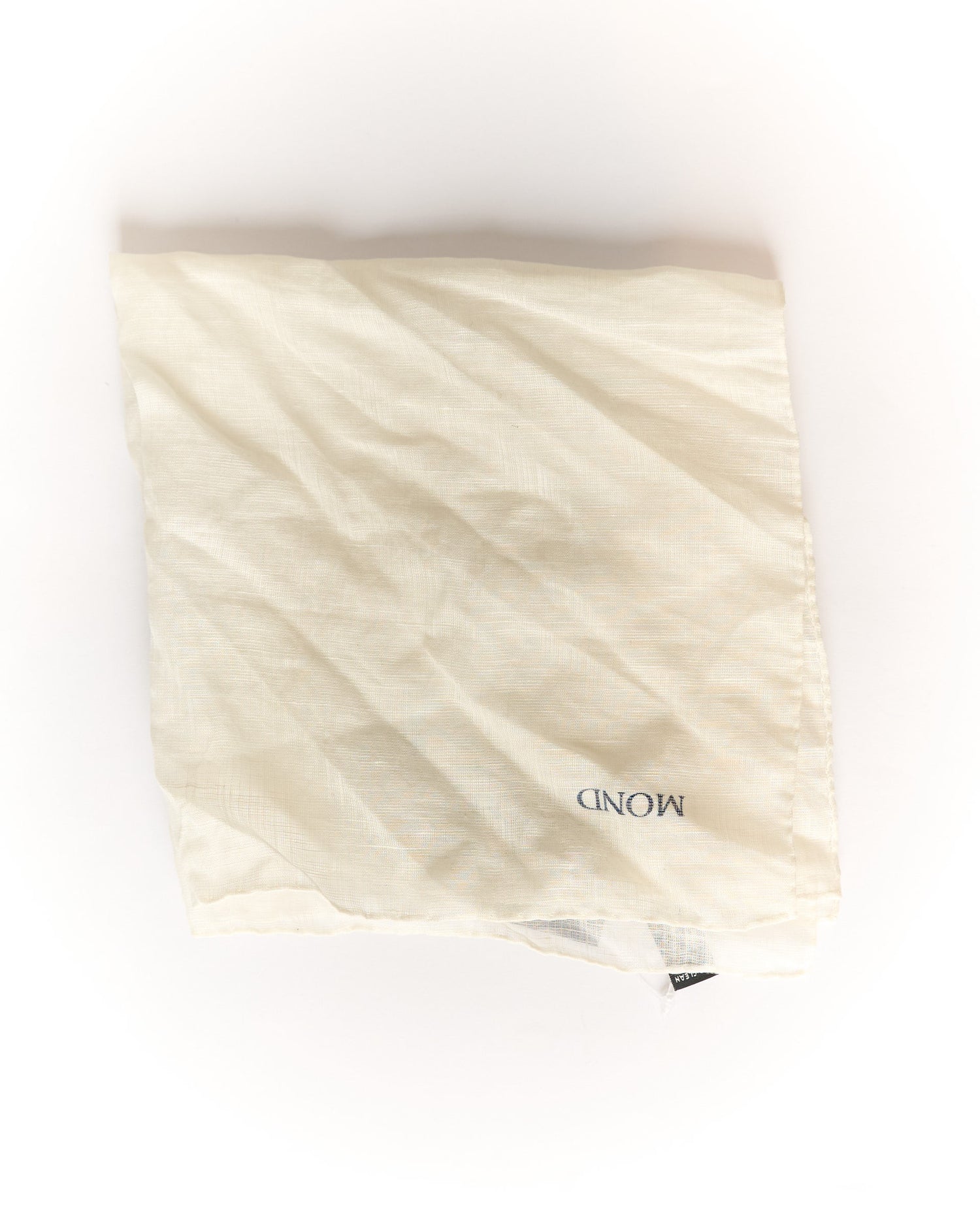 Mond White Linen and Cotton Pocket Square